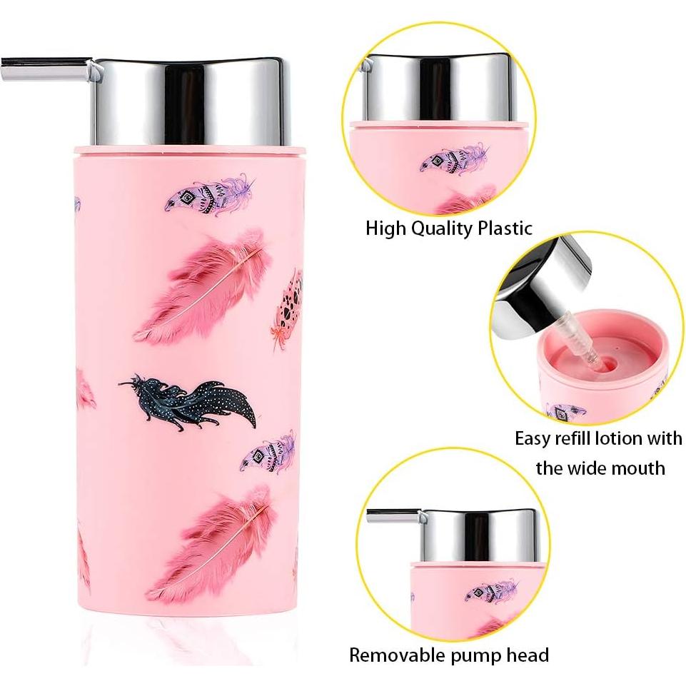 Juego de Accesorios de Baño JOTOM 6 Piezas Flamingo