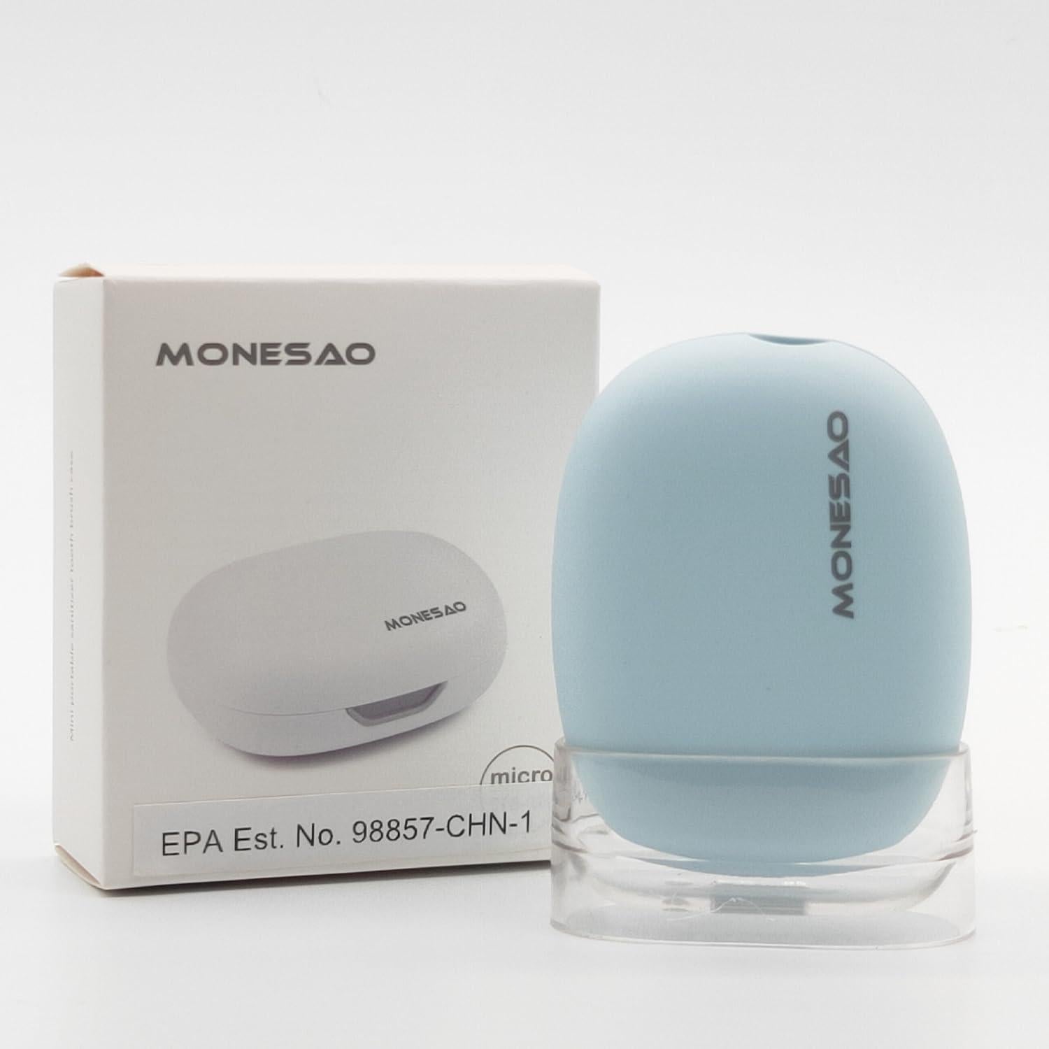 Estuche Limpiador para Cepillos de Dientes MONESAO Azul/Blanco