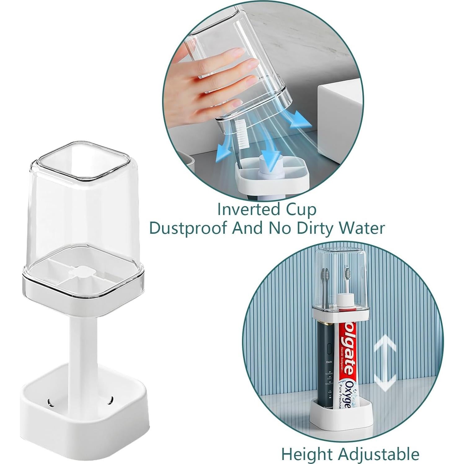 Soporte para Cepillos de Dientes Nayubo Blanco 3 Compartimentos