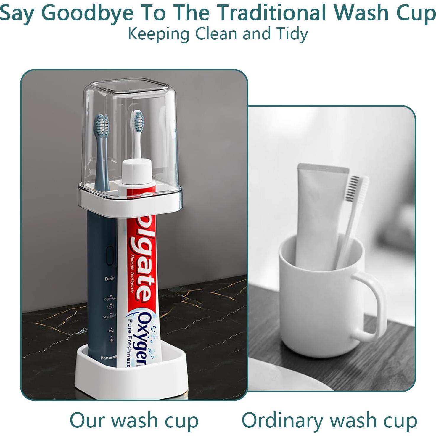 Soporte para Cepillos de Dientes Nayubo Blanco 3 Compartimentos