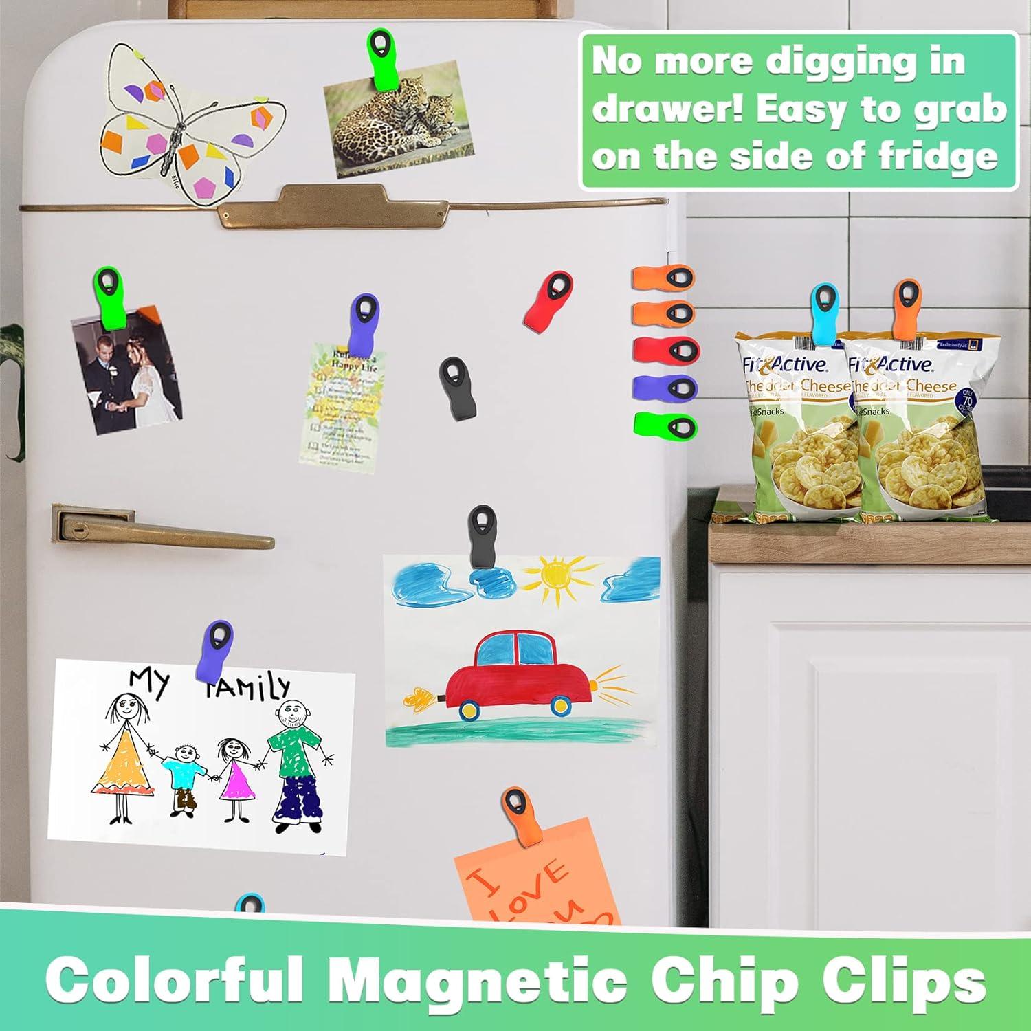 Clips Magnéticos VNDUEEY 12 Piezas Multicolor para Comida