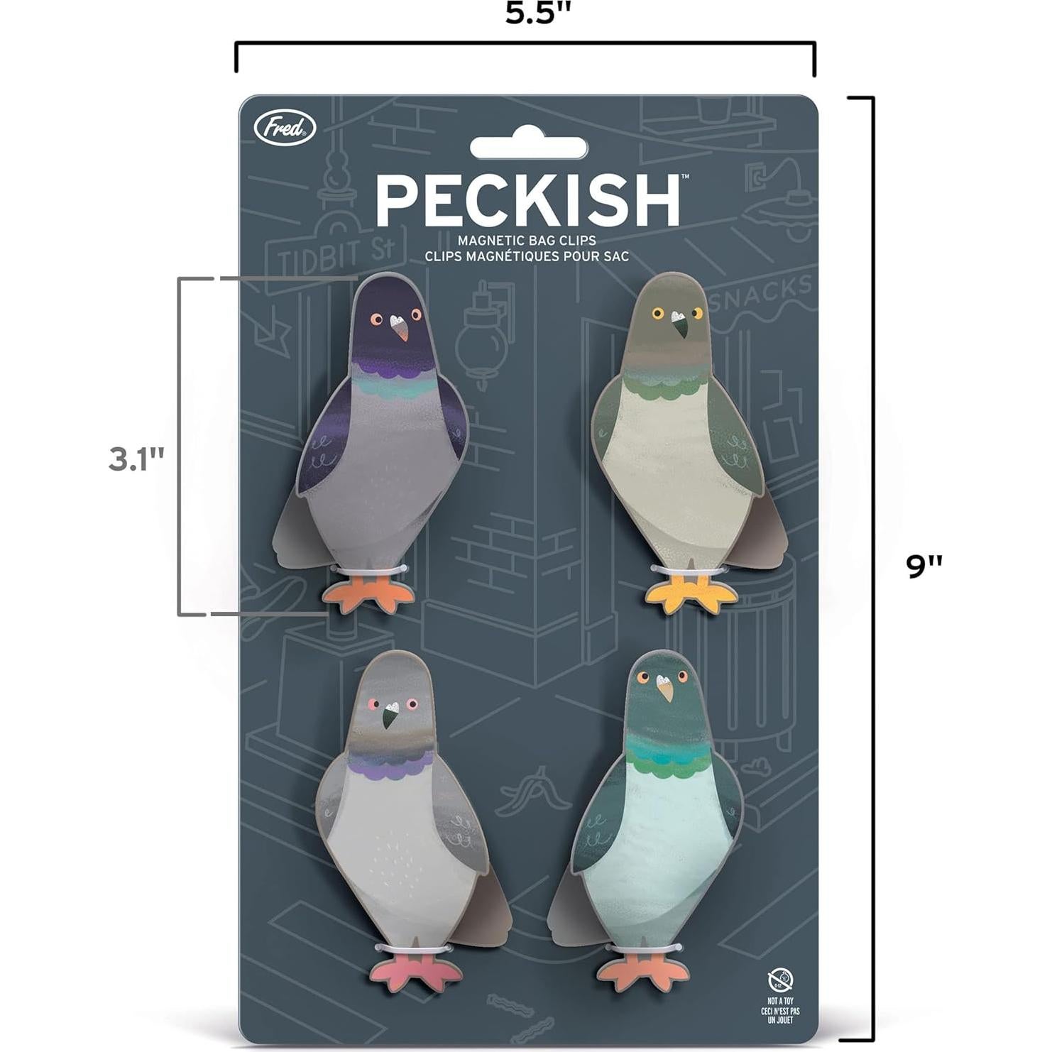 Clips Magnéticos para Bolsas Fred Peckish Set de 4