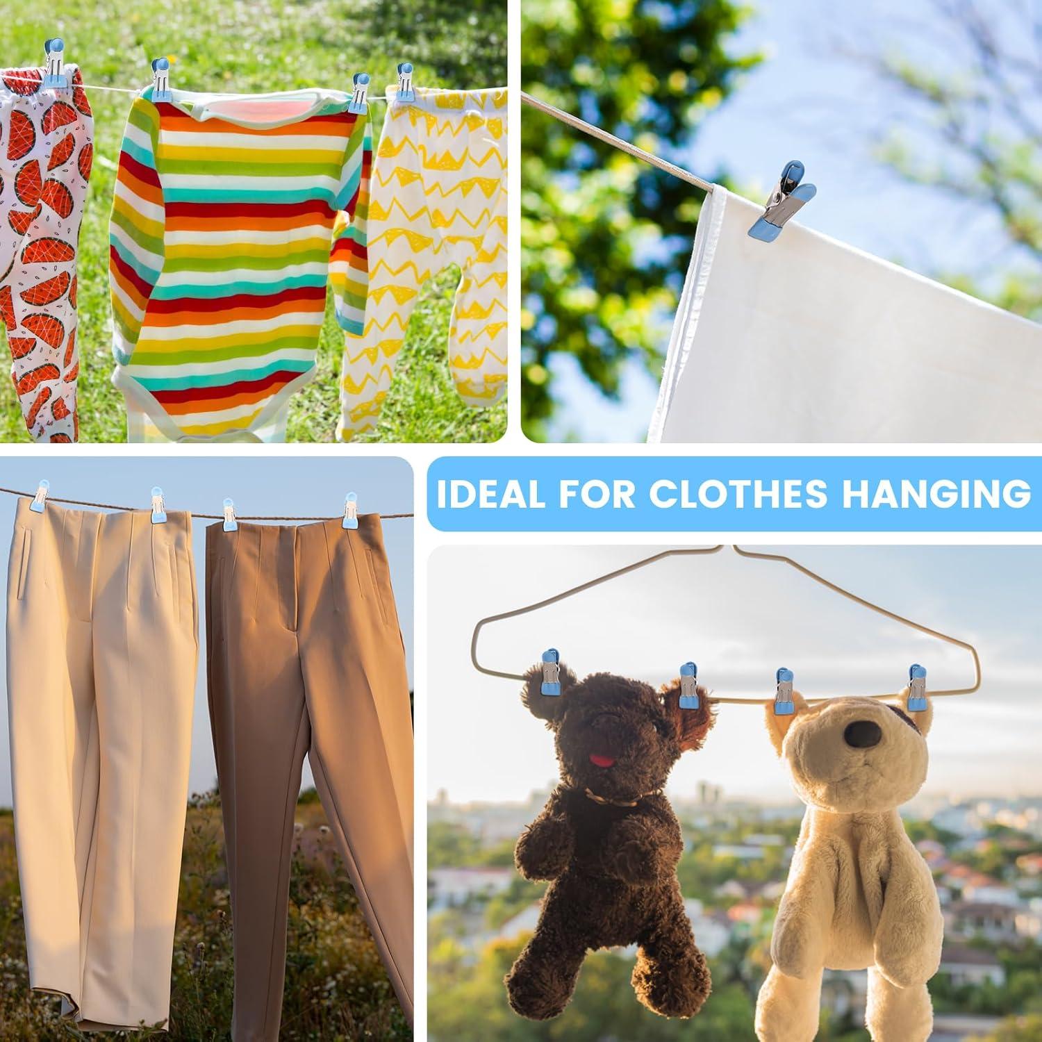 Pinzas para Ropa FXJHUDH 20 Pcs Acero Inoxidable 5.51 cm