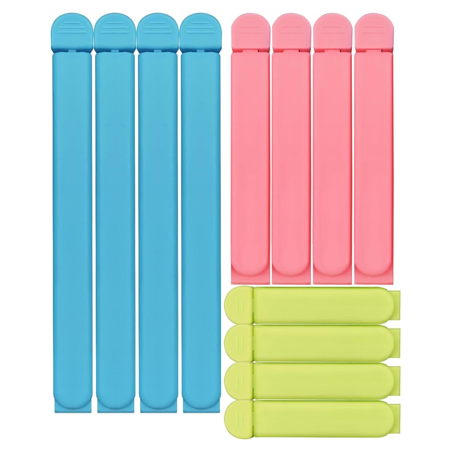 Set de 12 Clips de Bolsa Coloridos YOLCAR - 3 Tamaños