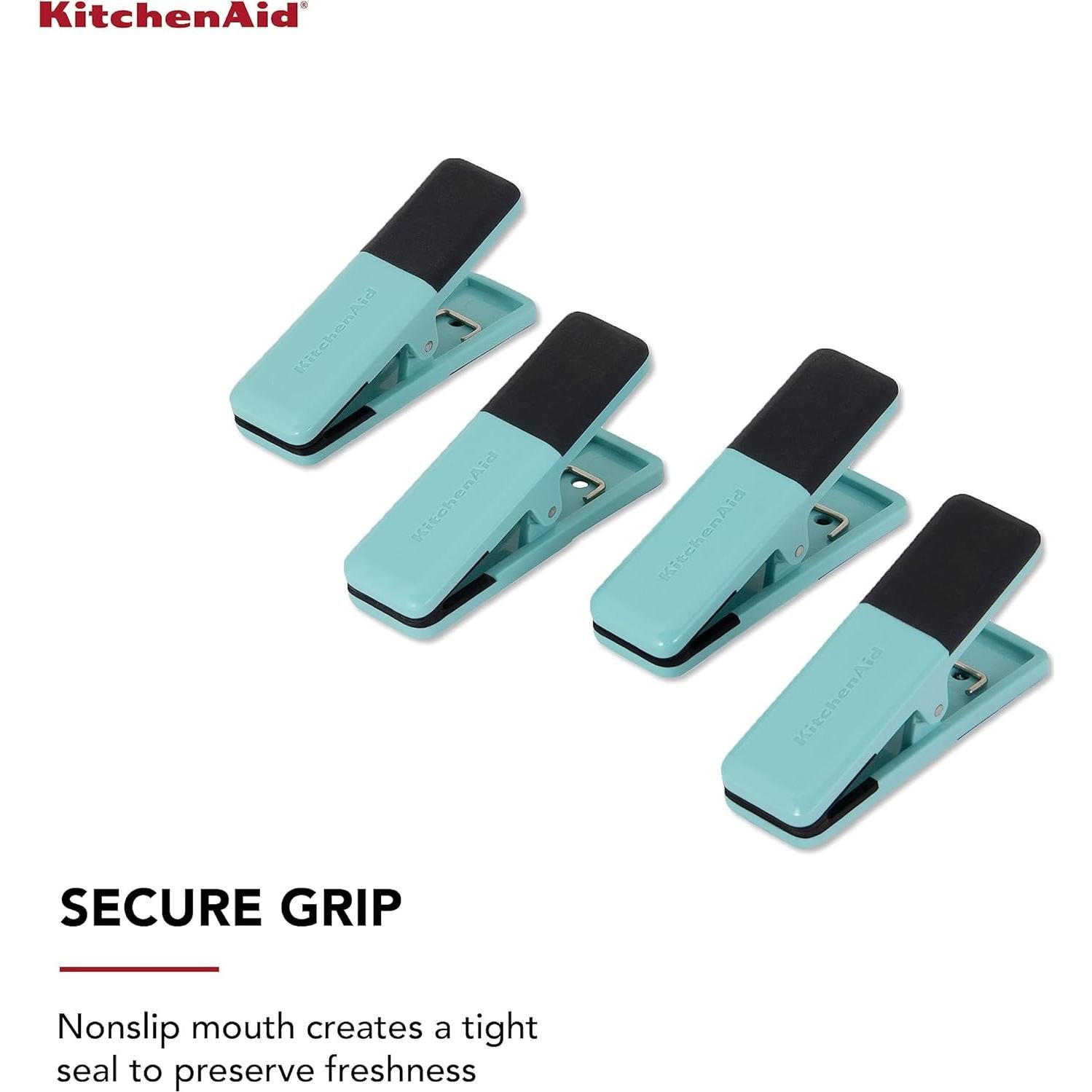 Set de 4 Pinzas de Cocina KitchenAid Aqua Sky, Antideslizantes