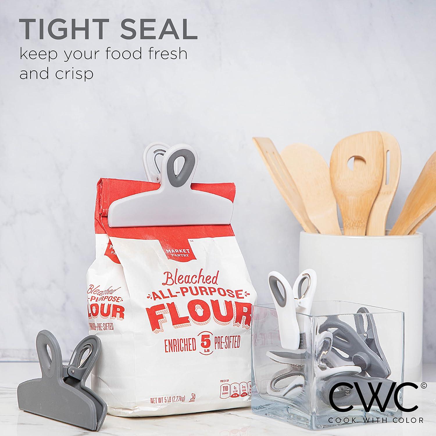 Clips para Bolsas Cook with Color Ombre Gris - Paquete de 8