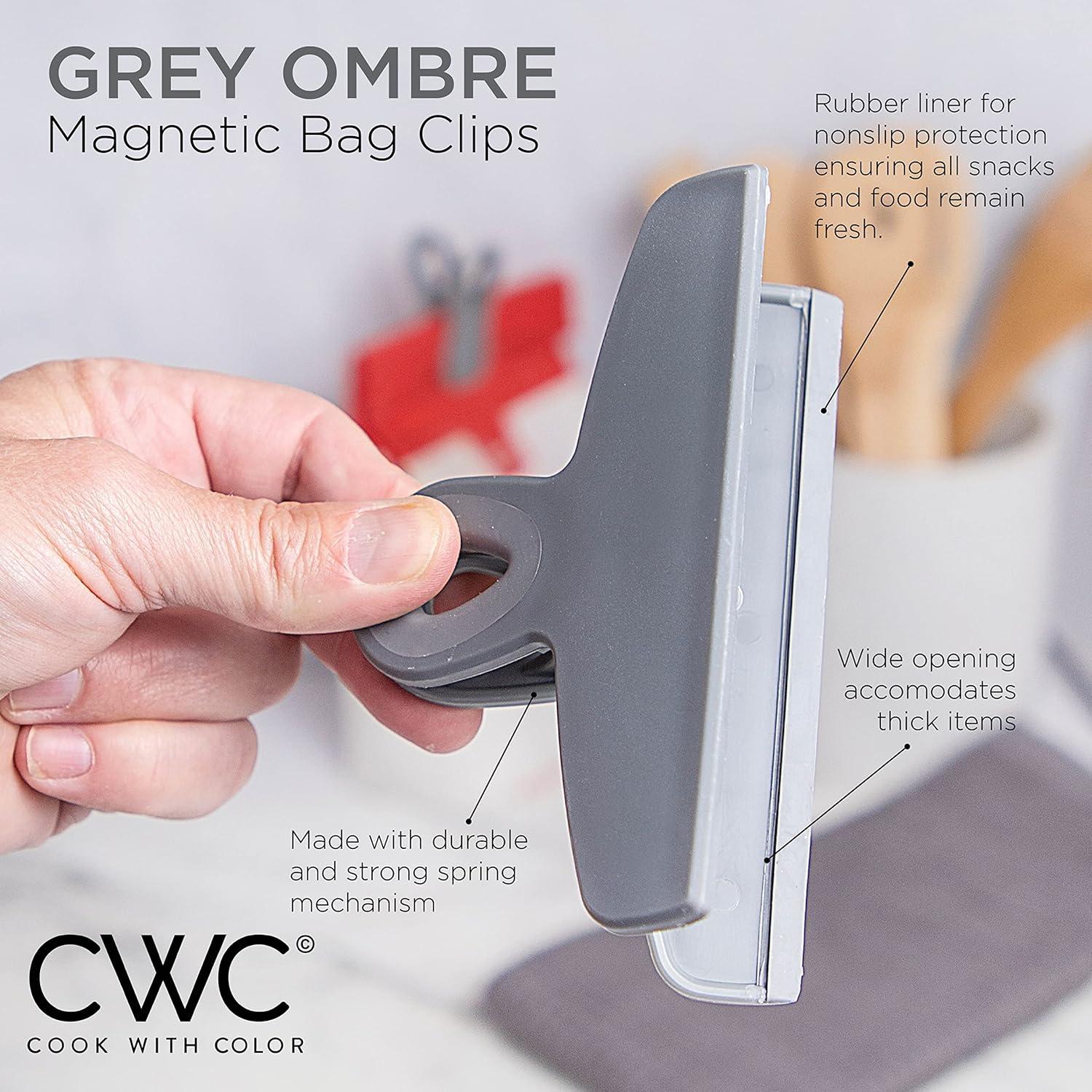 Clips para Bolsas Cook with Color Ombre Gris - Paquete de 8