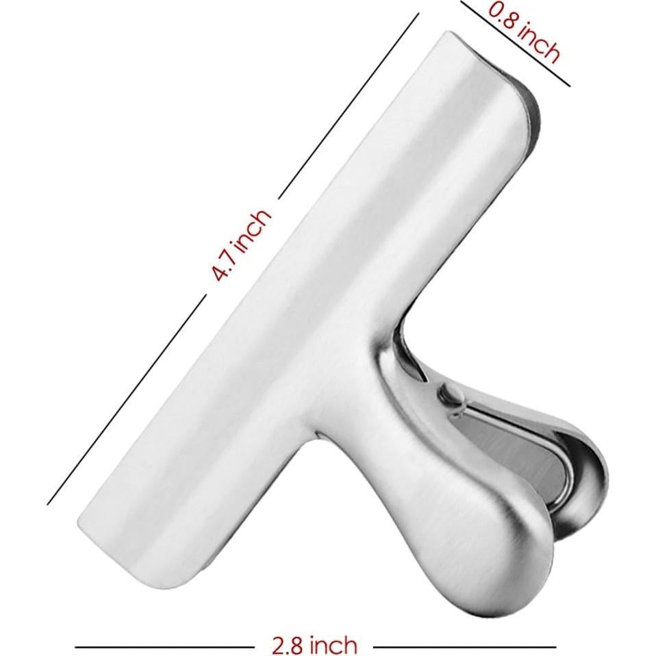 Paquete de 6 Clips de Bolsa DanziX Acero Inoxidable 11.94 cm