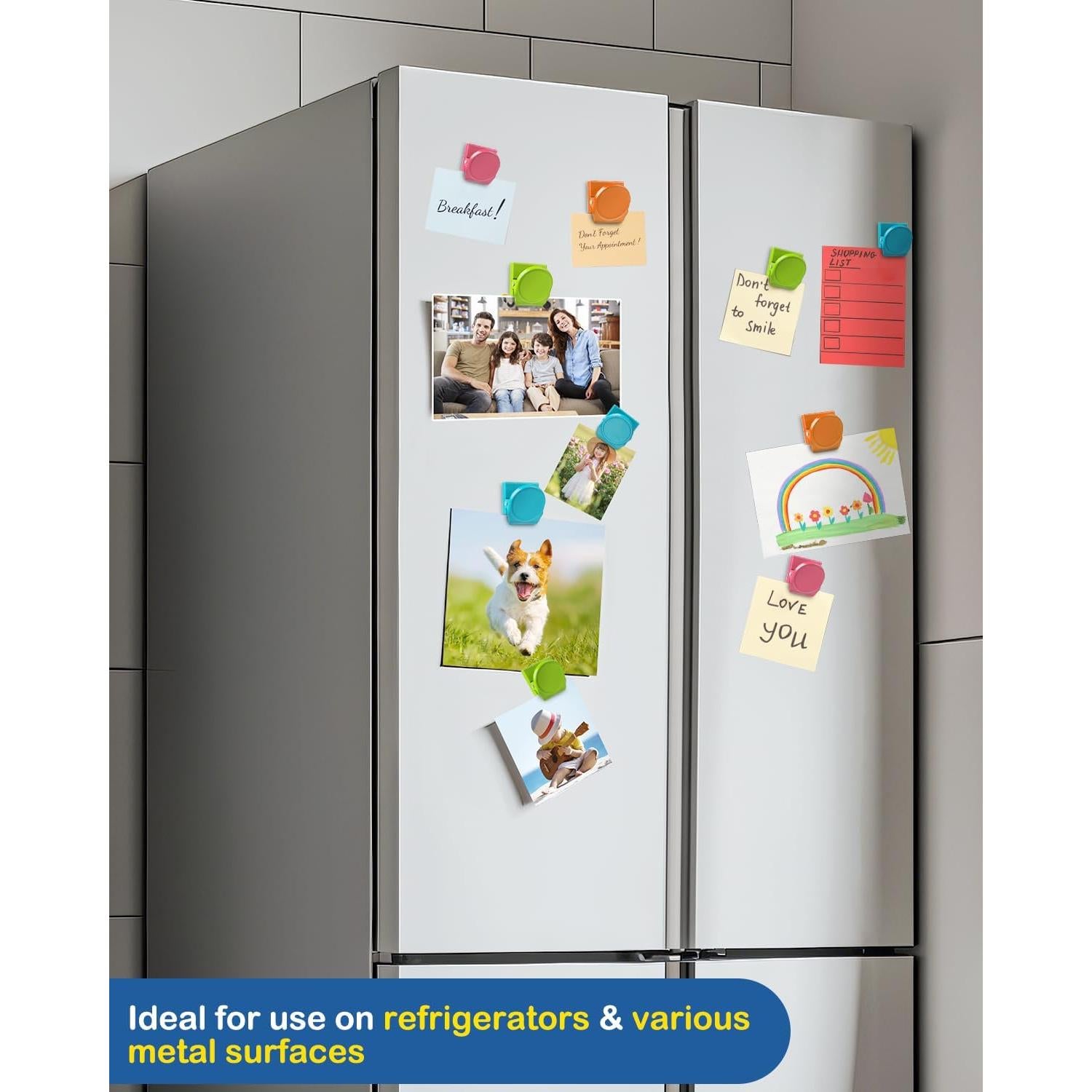 Clips Magnéticos VICNOVA 24 Piezas Multicolor Alta Resistencia