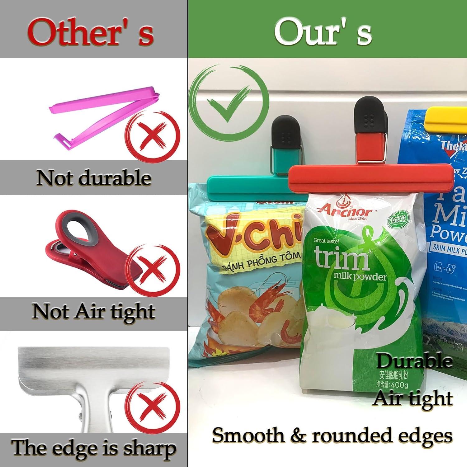 Paquete de 11 Clips para Alimentos Aranray - Estilo Brillante