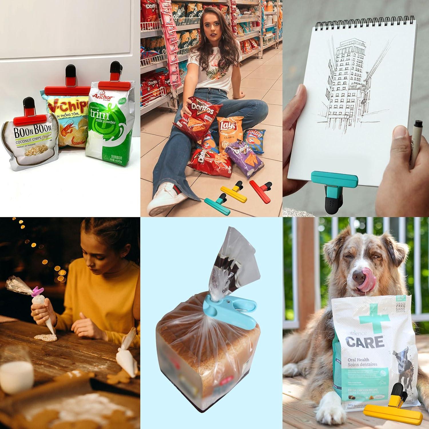 Paquete de 11 Clips para Alimentos Aranray - Estilo Brillante