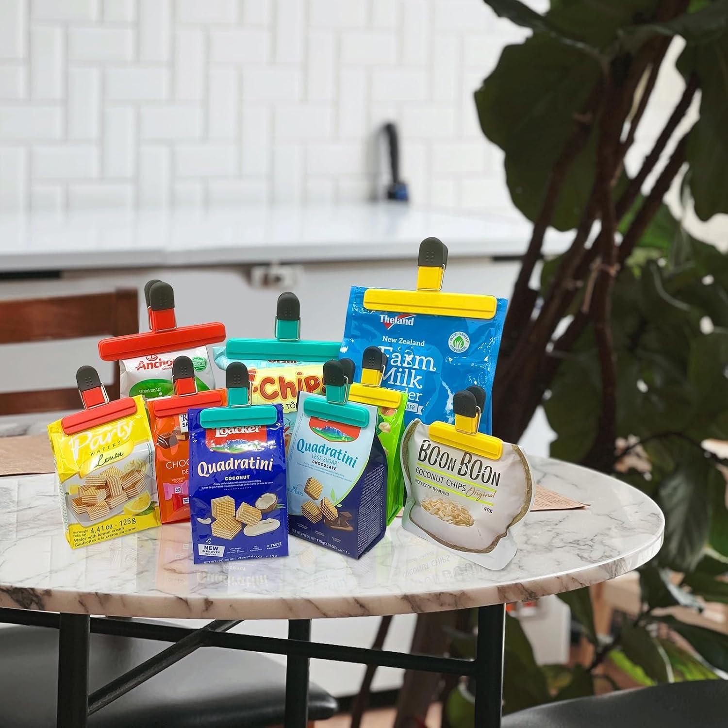 Paquete de 11 Clips para Alimentos Aranray - Estilo Brillante