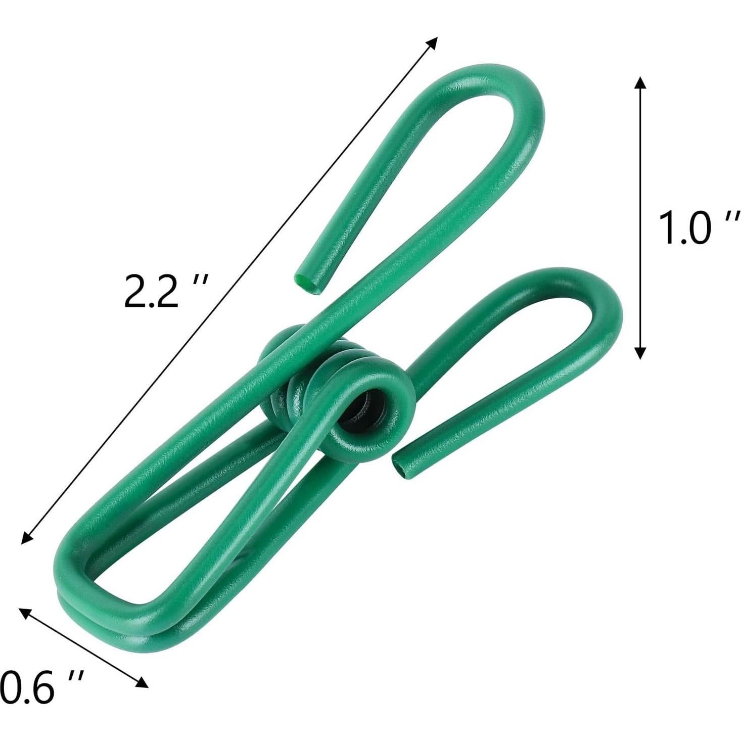 30 Clips de Metal Coloreados Tecbeauty para Ropa y Bolsas