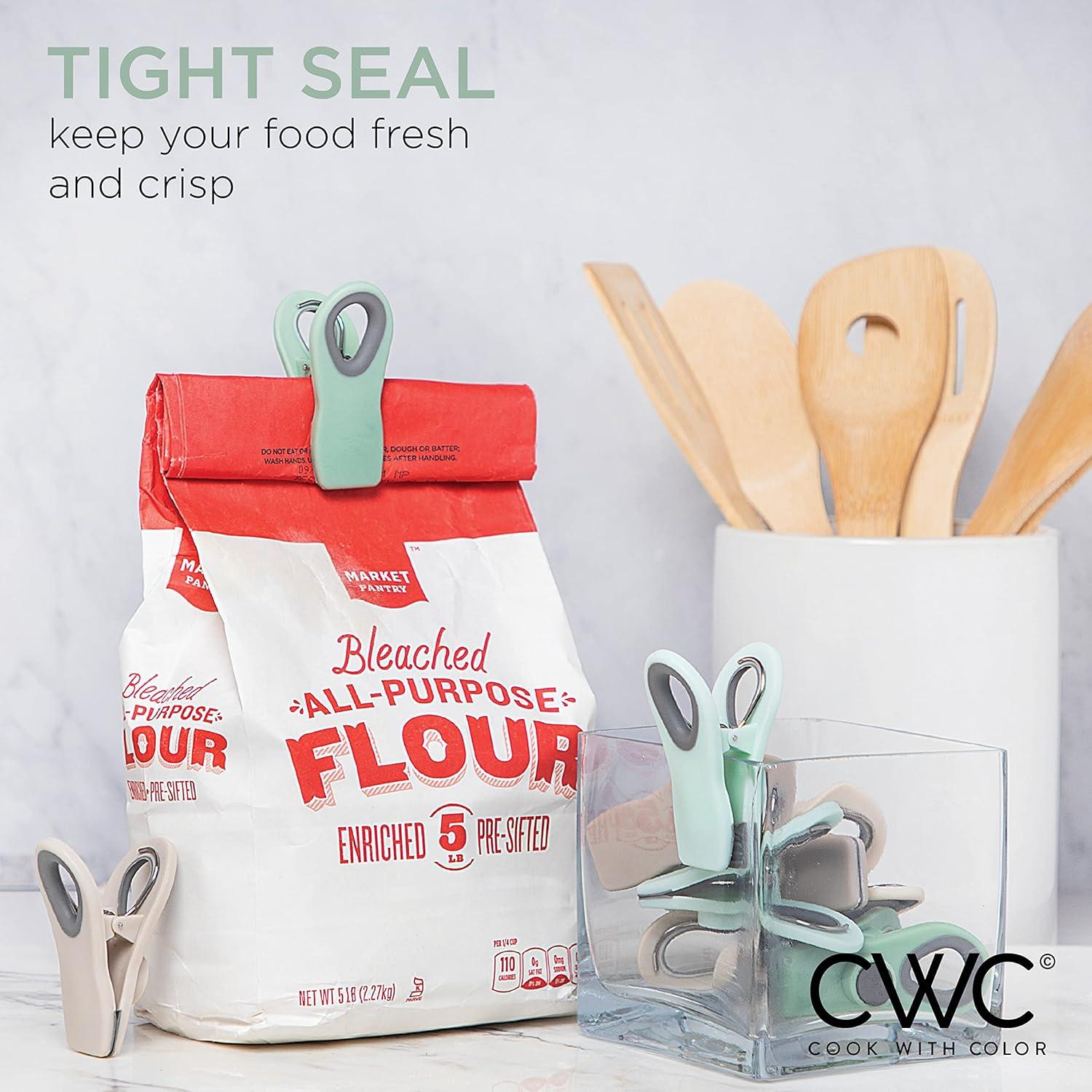 Clips para Bolsas Cook with Color Menta y Gris - 10 Piezas