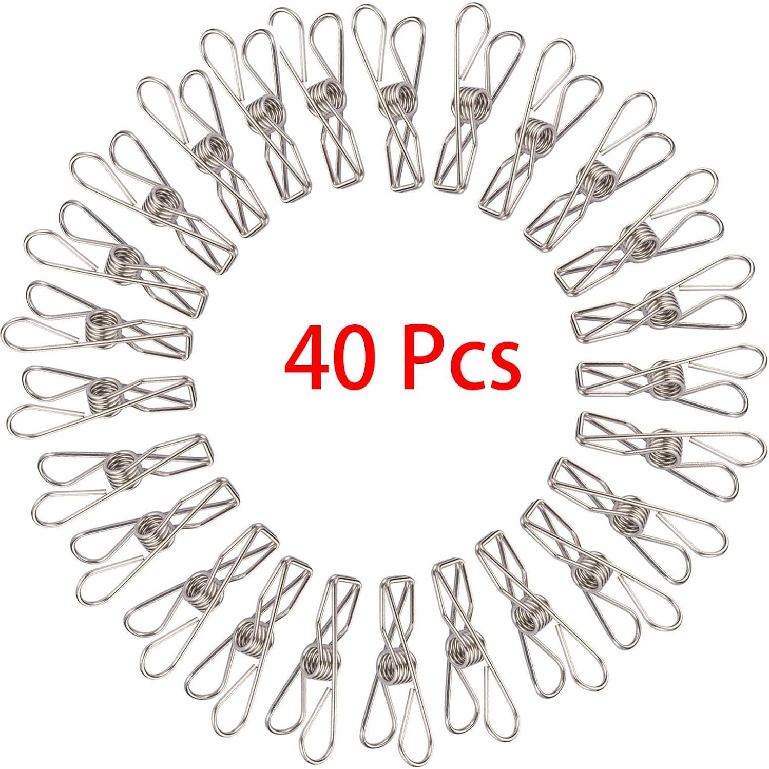 Clip de Patatas YIKANGHENG 40 Pcs Acero Inoxidable 4.32 cm