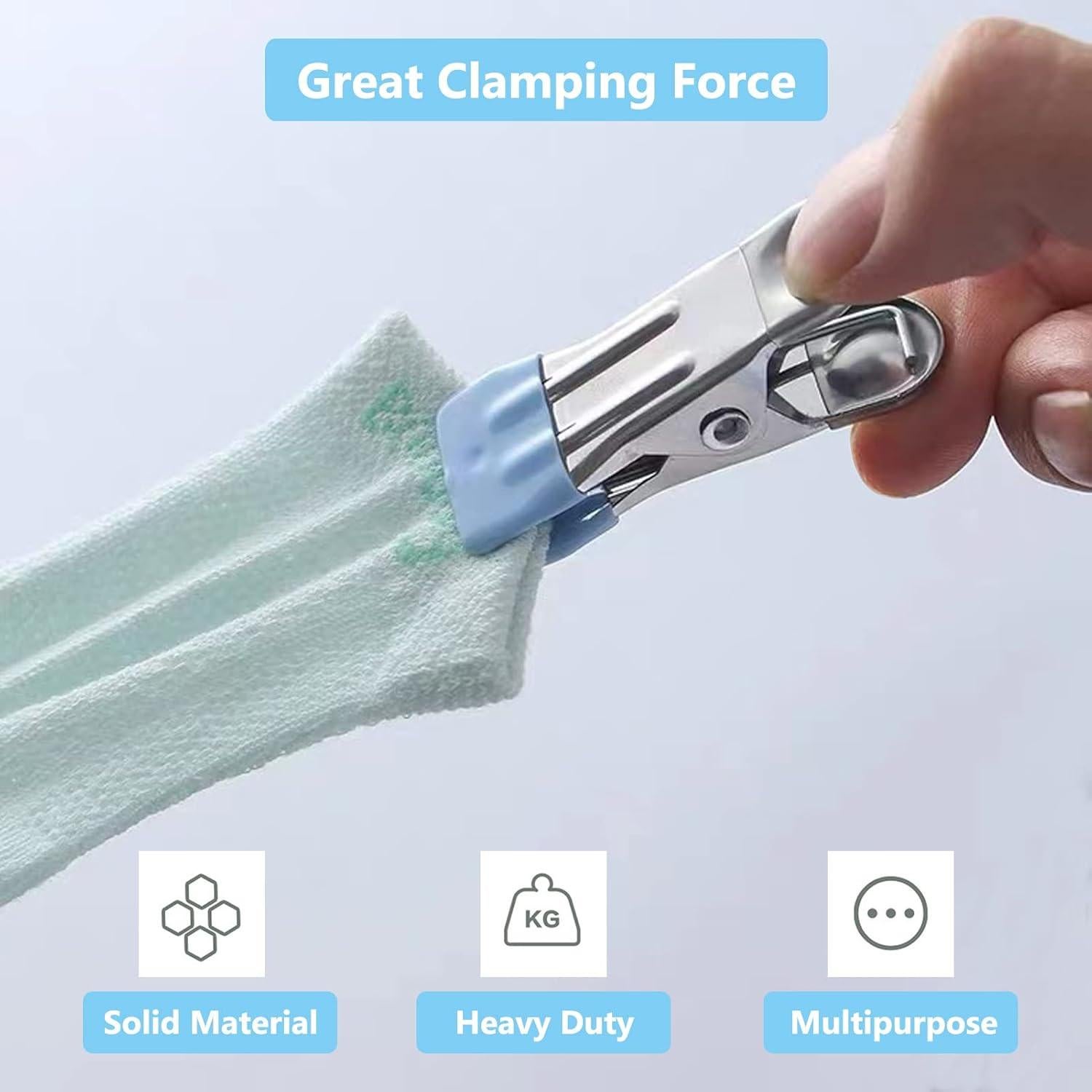 Pinzas de Ropa Sylroal 32 Piezas Acero Inoxidable Colores