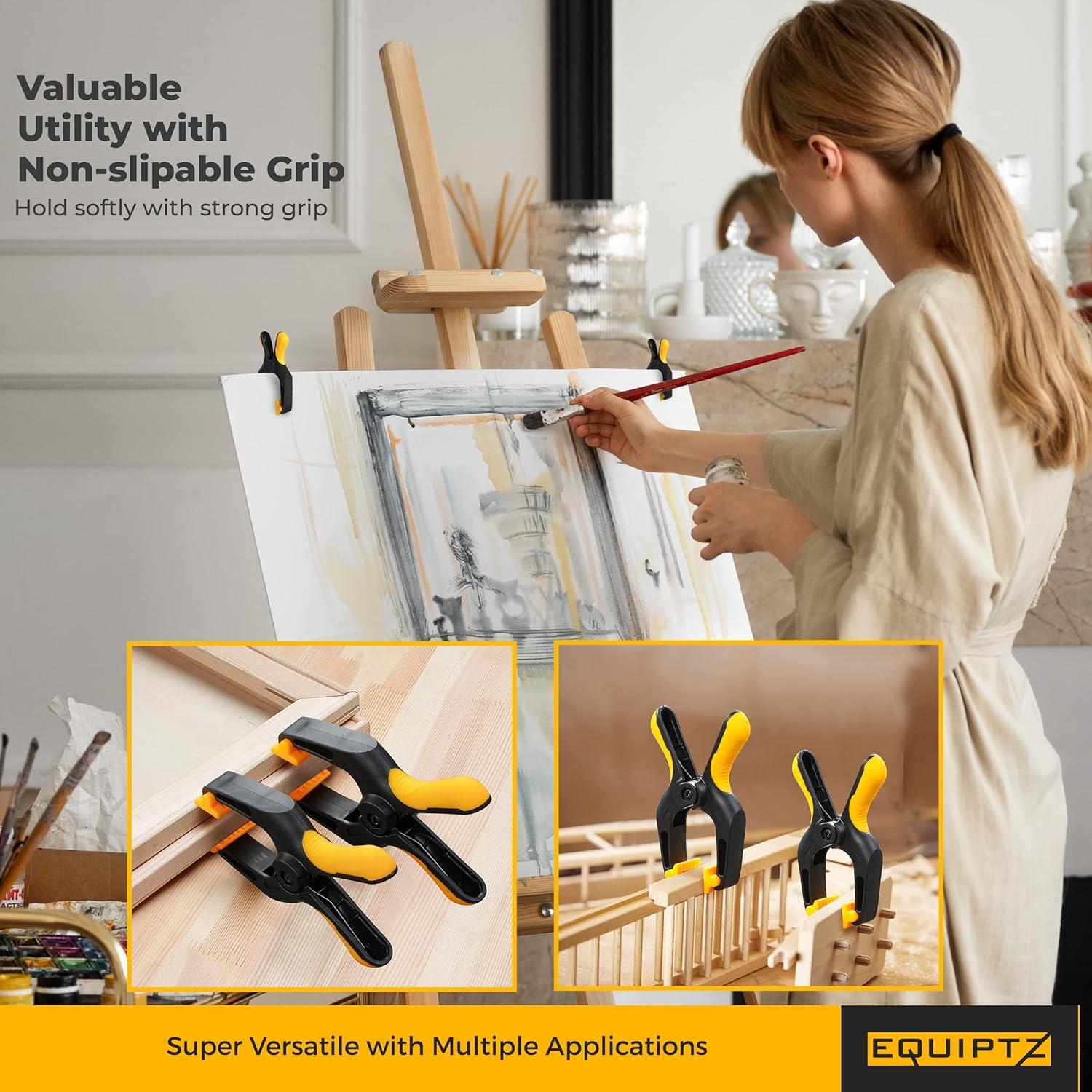 Pinzas de resorte EQUIPTZ 10 unidades 10 cm alta resistencia