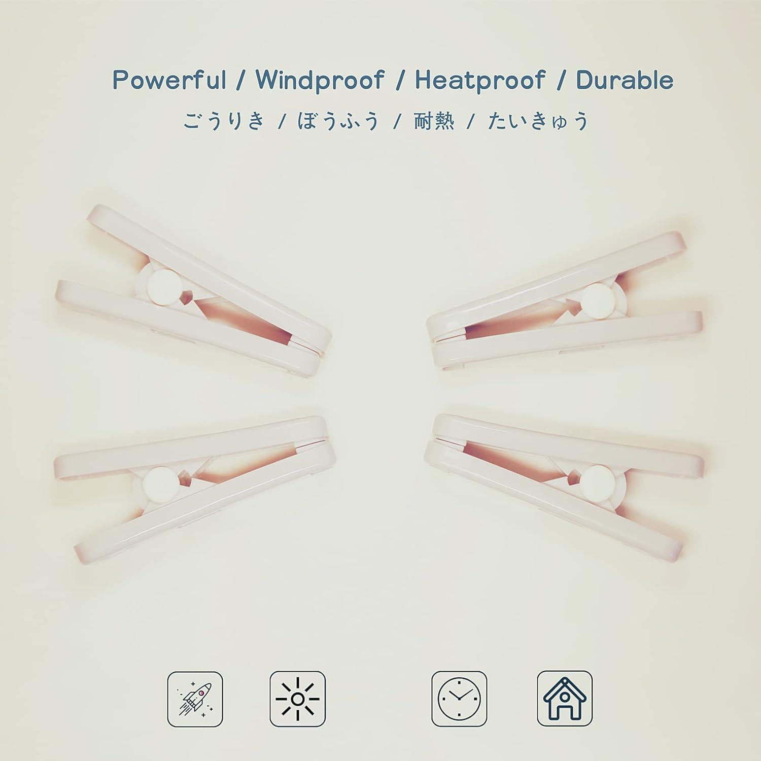 Pinzas de Ropa MEOVVZOO 16 Piezas Antideslizantes Gris