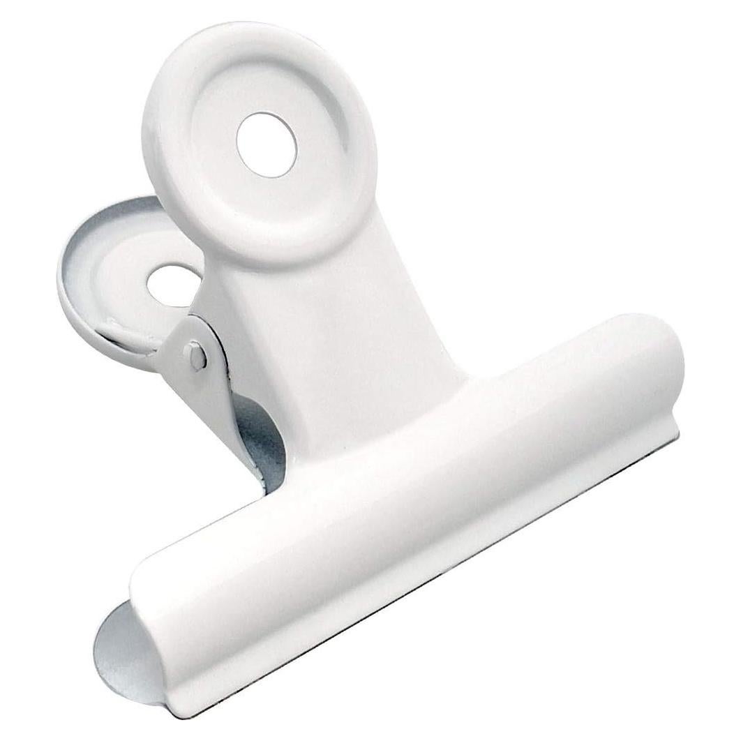 Clips de Bull Grandes Coideal - Paquete de 12 Blancos 6,35 cm