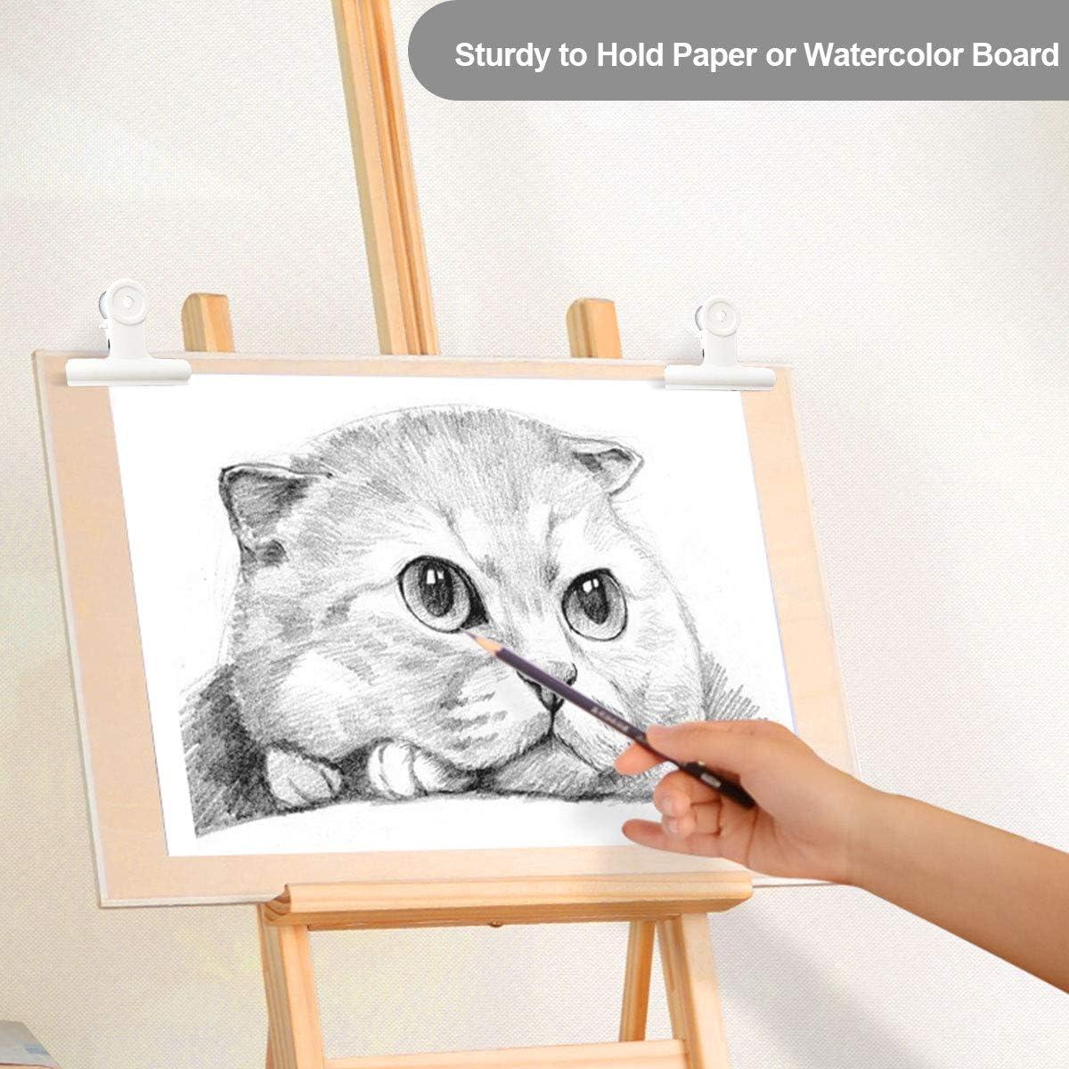 Clips de Bull Grandes Coideal - Paquete de 12 Blancos 6,35 cm