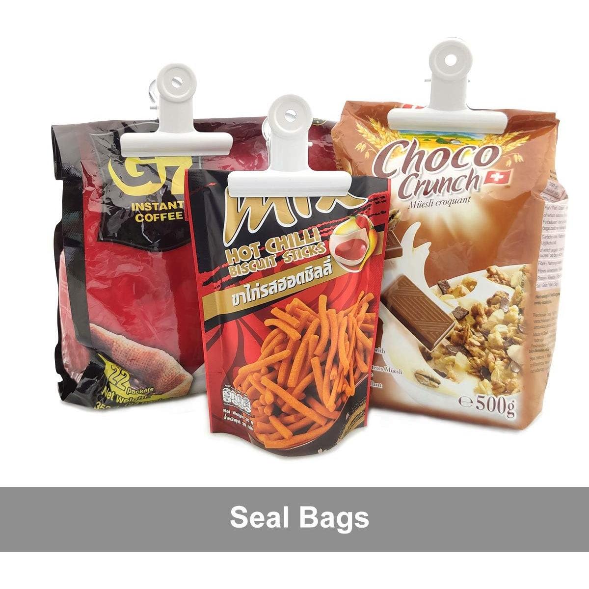 Clips de Bull Grandes Coideal - Paquete de 12 Blancos 6,35 cm