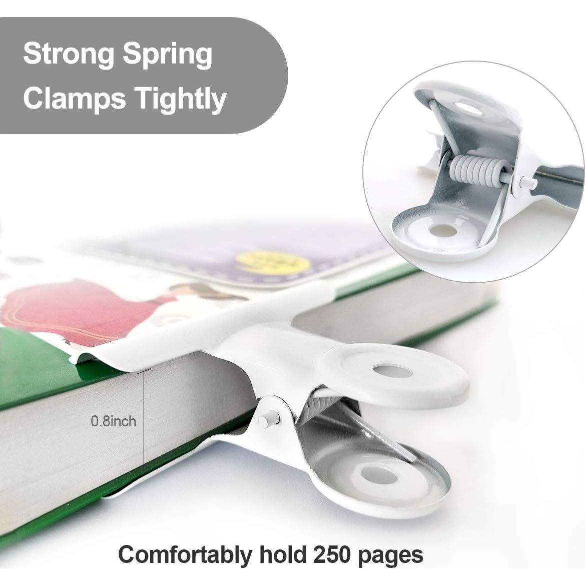 Clips de Bull Grandes Coideal - Paquete de 12 Blancos 6,35 cm