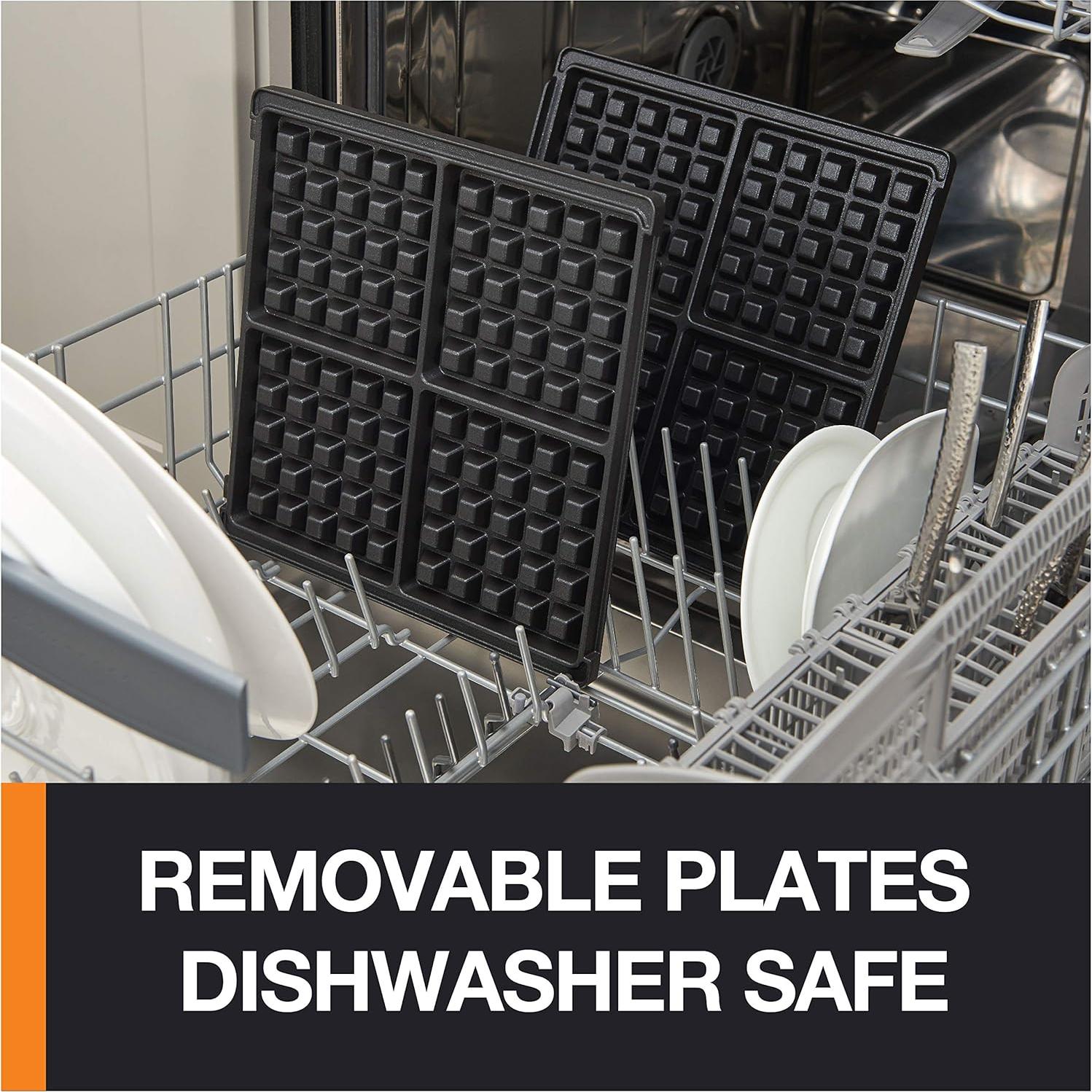 Máquina de Waffles Belgas KRUPS 4 Rebanadas Acero Inoxidable