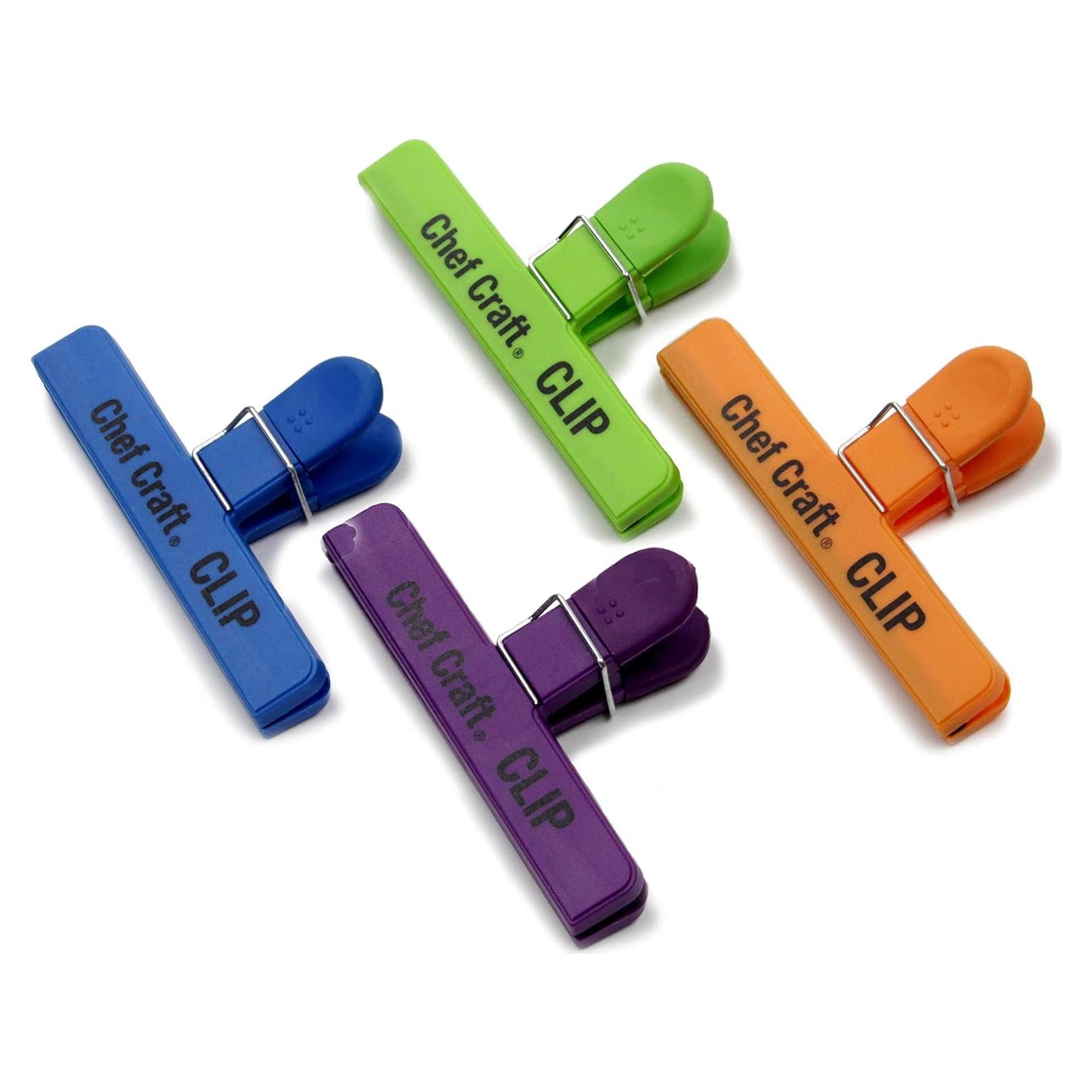Juego de Clips de Bolsa Grande Chef Craft 4 Piezas Colores