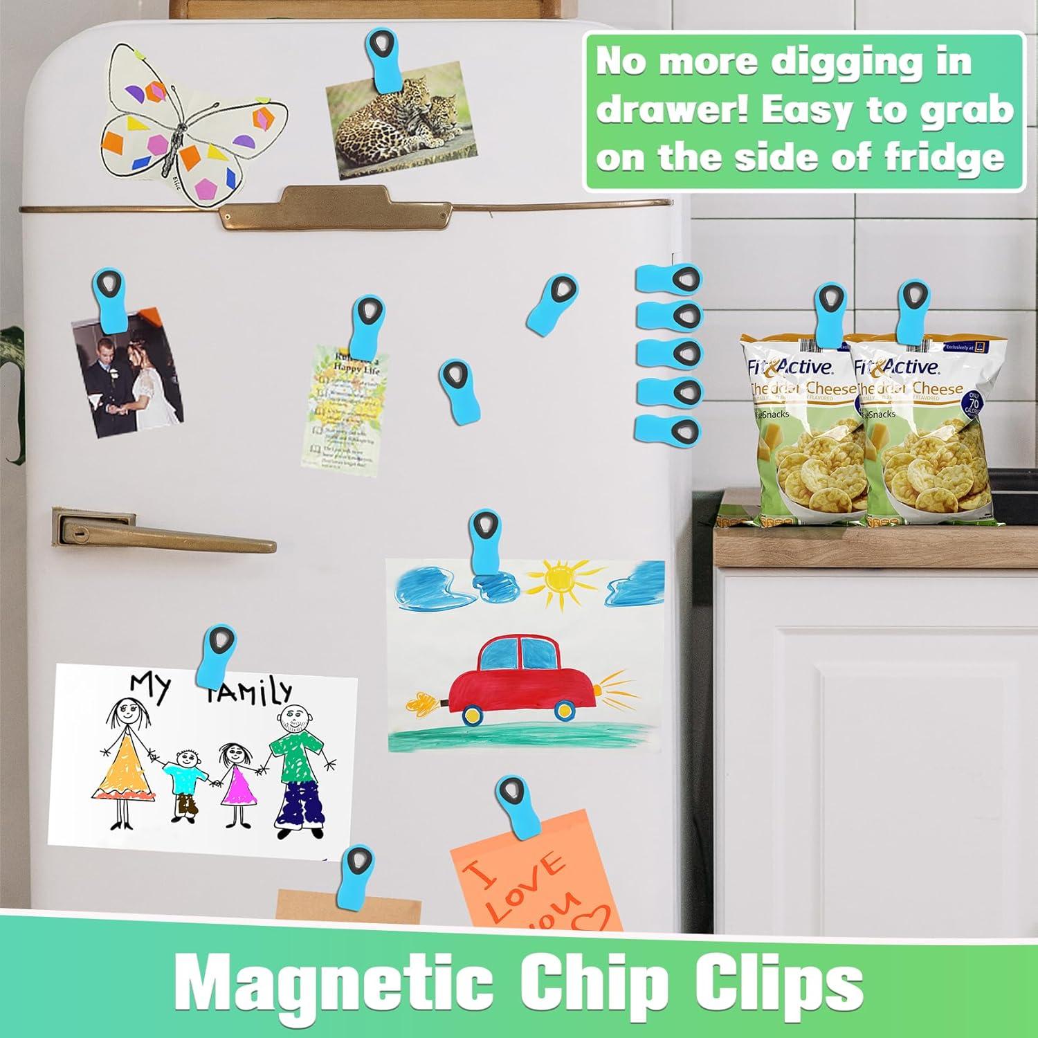 Clips Magnéticos de Bolsa VNDUEEY - 12 Piezas Azul