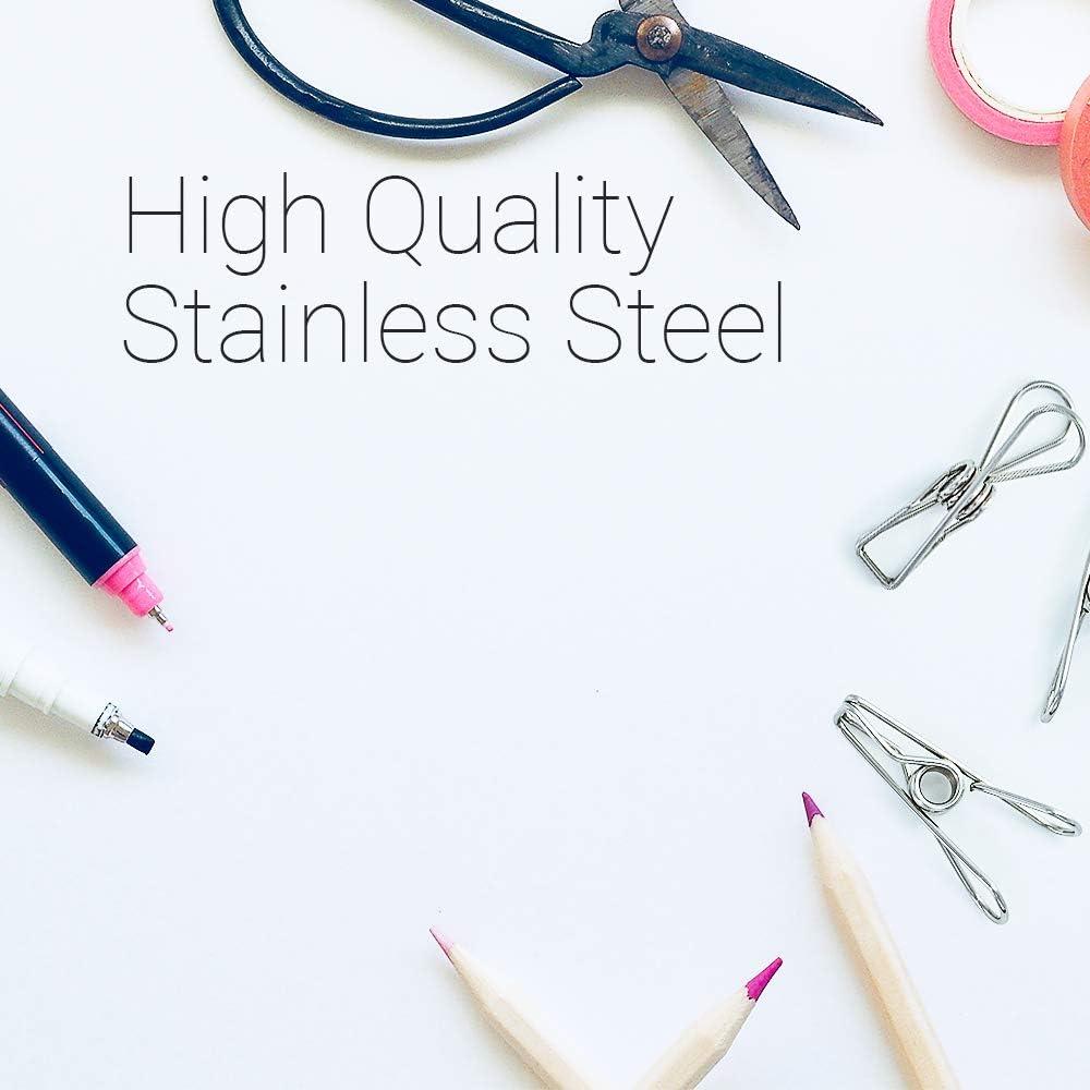 40 Pinzas de Ropa Acero Inoxidable FJCTER Duraderas