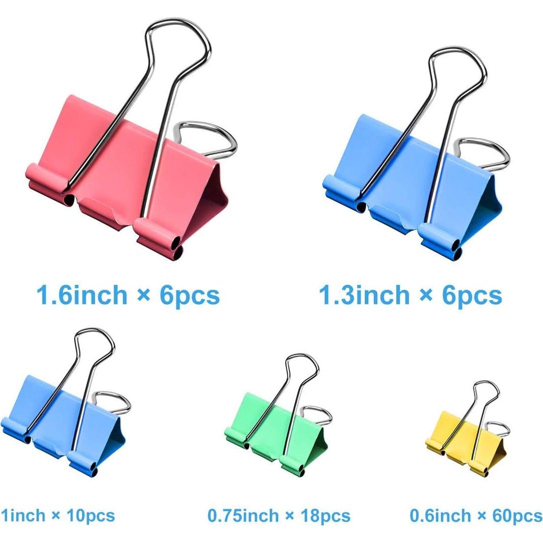 Clips de Carpeta Mearun Solar 100 Unidades Coloridos