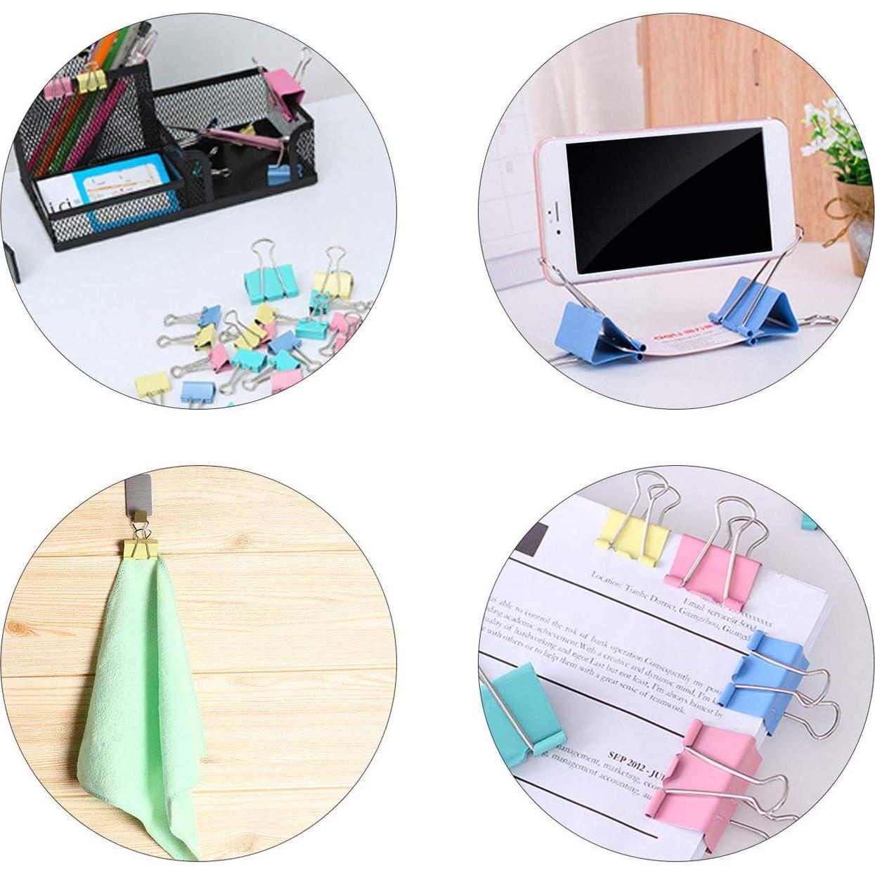 Clips de Carpeta Mearun Solar 100 Unidades Coloridos