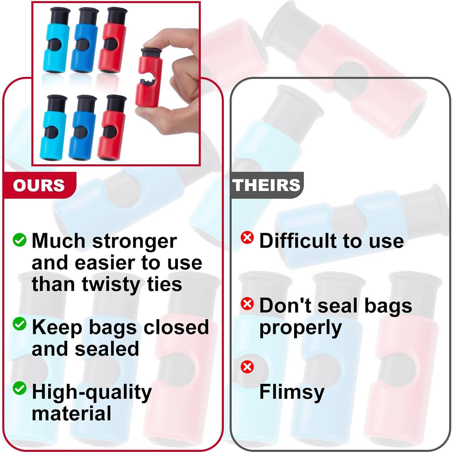 Clip de Bolsa Pack 6 Randota para Alimentos Coloridos