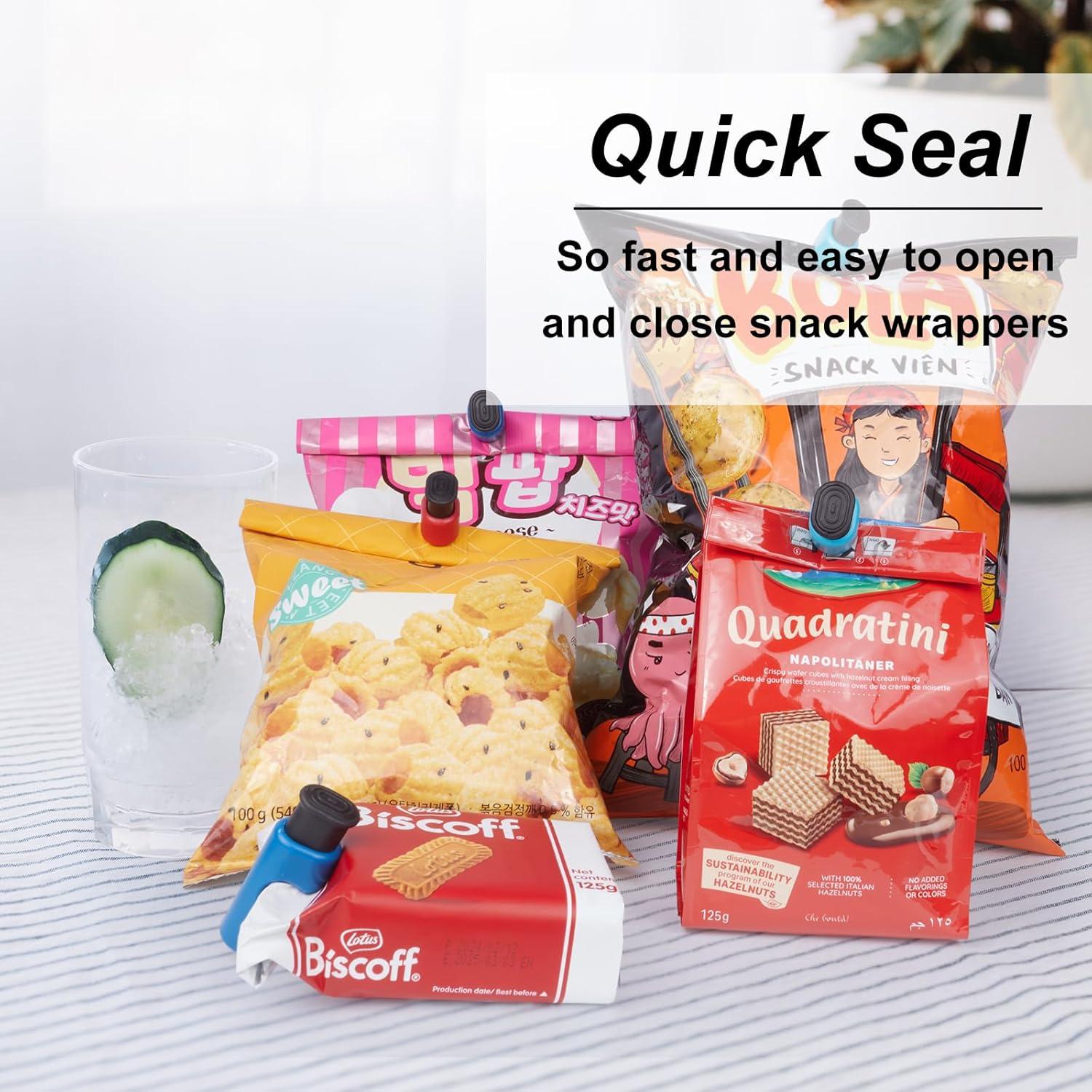 Clip de Bolsa Pack 6 Randota para Alimentos Coloridos