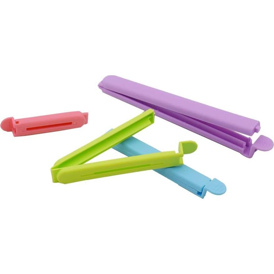 12 Clips de Sellado Aiamo para Bolsas de Comida Multicolor