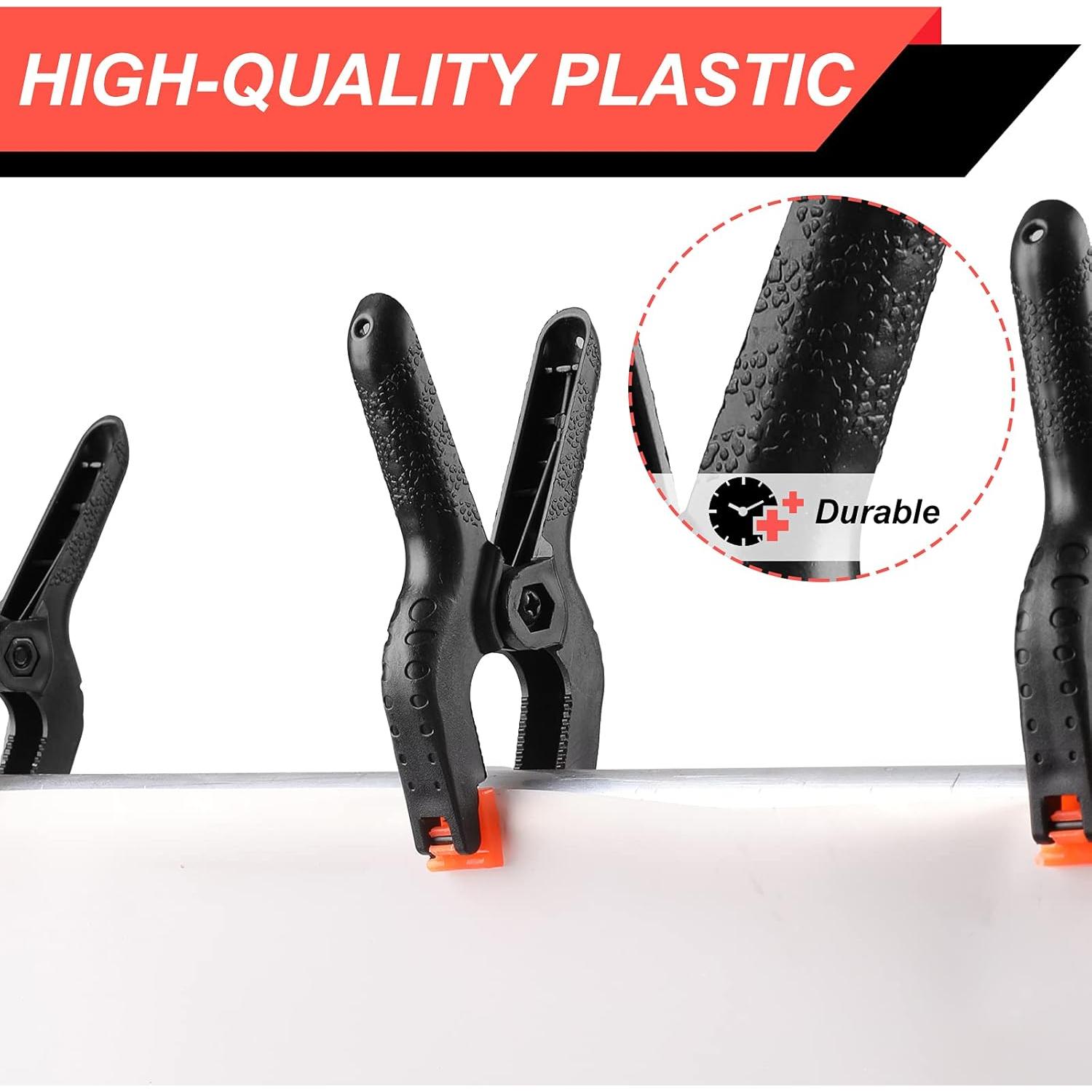 Paquete de 12 abrazaderas de resorte Romeda 8.89 cm Negro