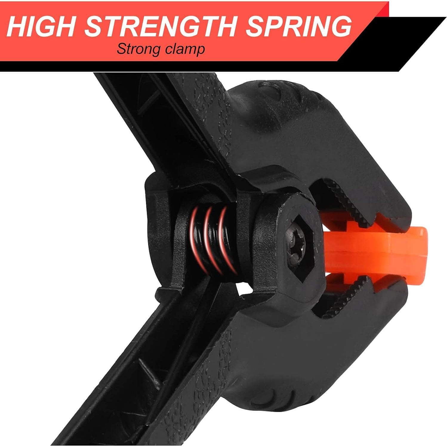 Paquete de 12 abrazaderas de resorte Romeda 8.89 cm Negro