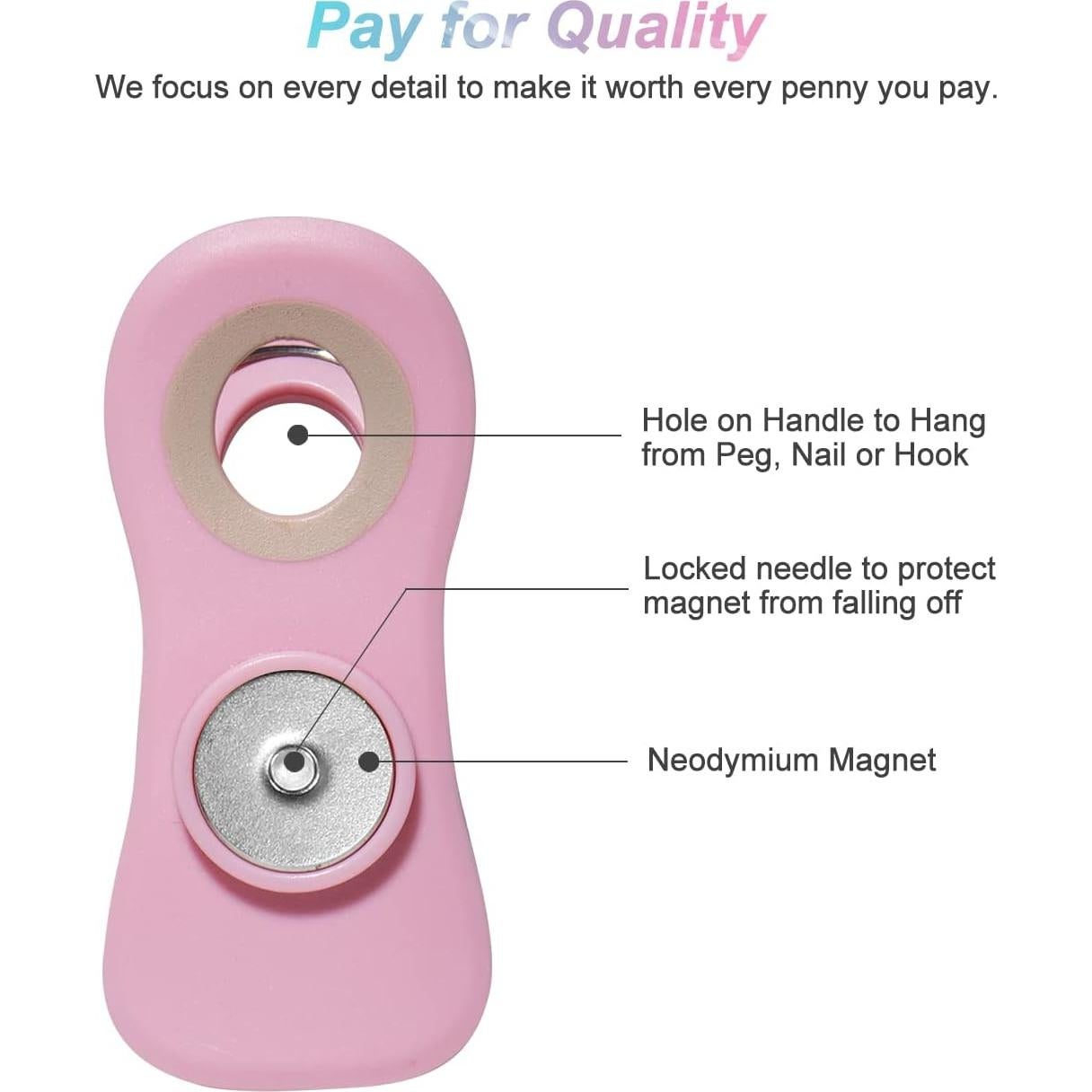 Clips Magnéticos Hasanni para Comida - Paquete de 10 Colores Pastel