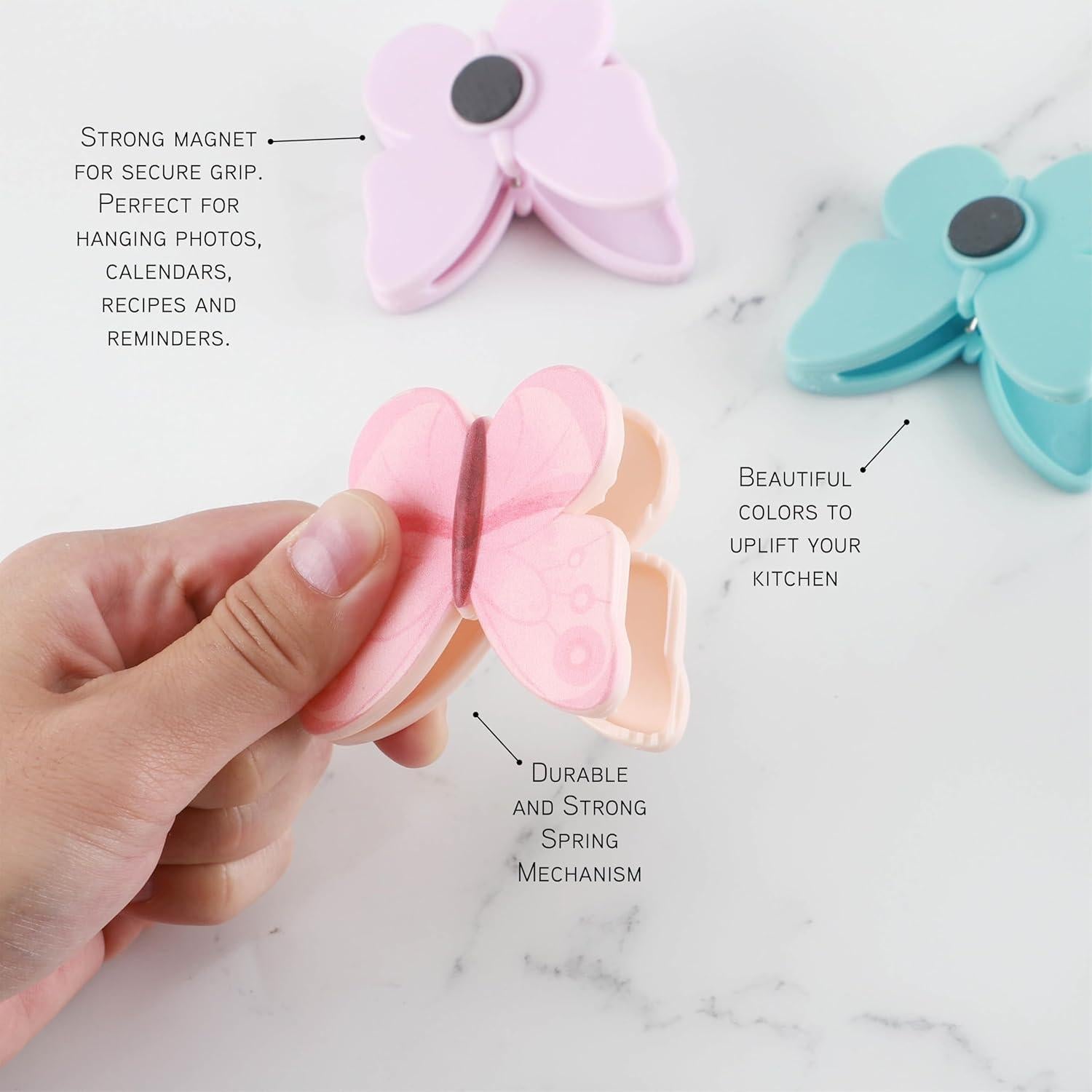 Clips Magnéticos COOK WITH COLOR Mariposa Paquete de 8