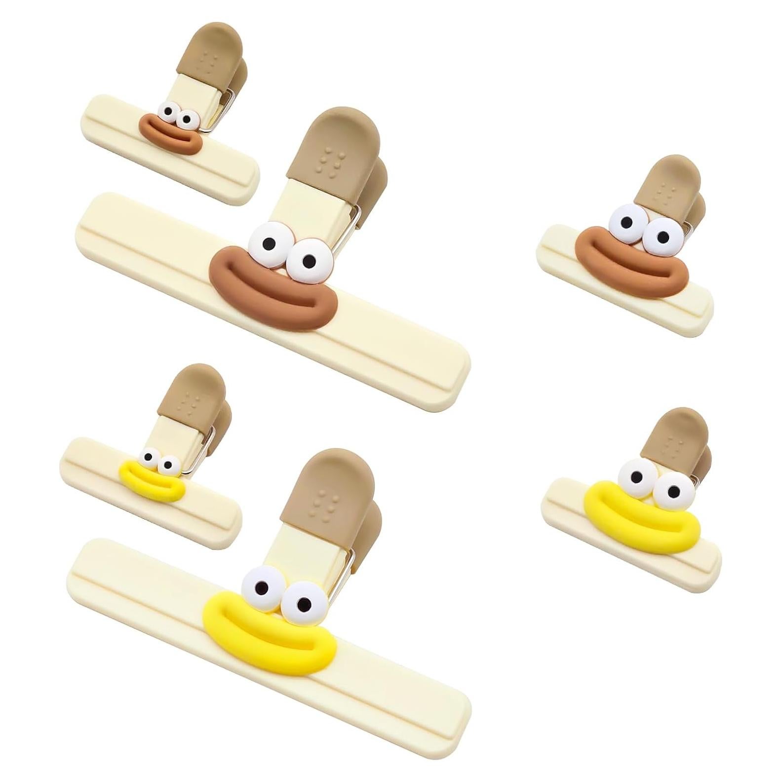 Paquete de 6 Clips para Comida lxuraduy - 2 Grandes y 4 Pequeños