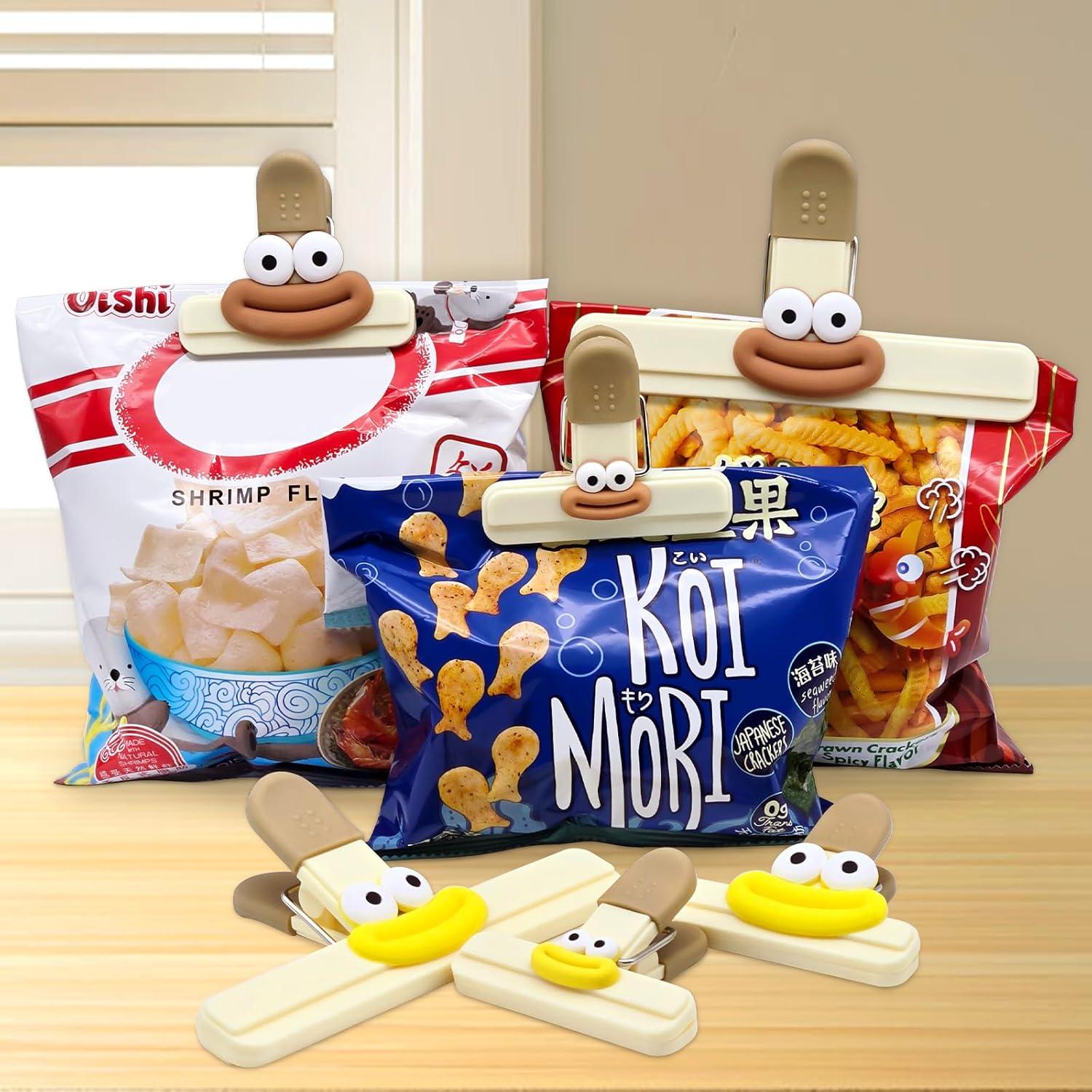 Paquete de 6 Clips para Comida lxuraduy - 2 Grandes y 4 Pequeños