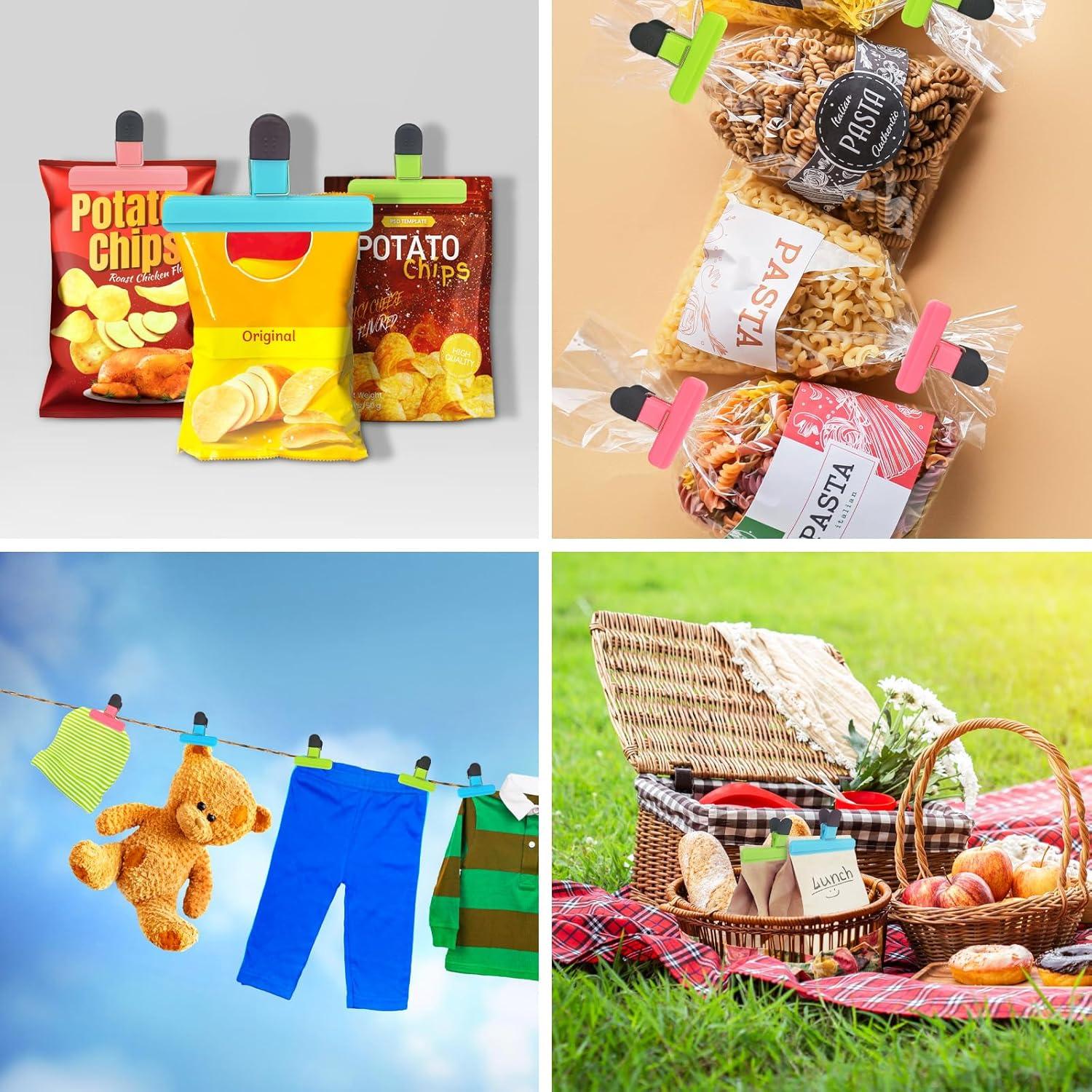 Clips de Sellado de Alimentos ALLTOP 9 Pcs - Apertura Ancha