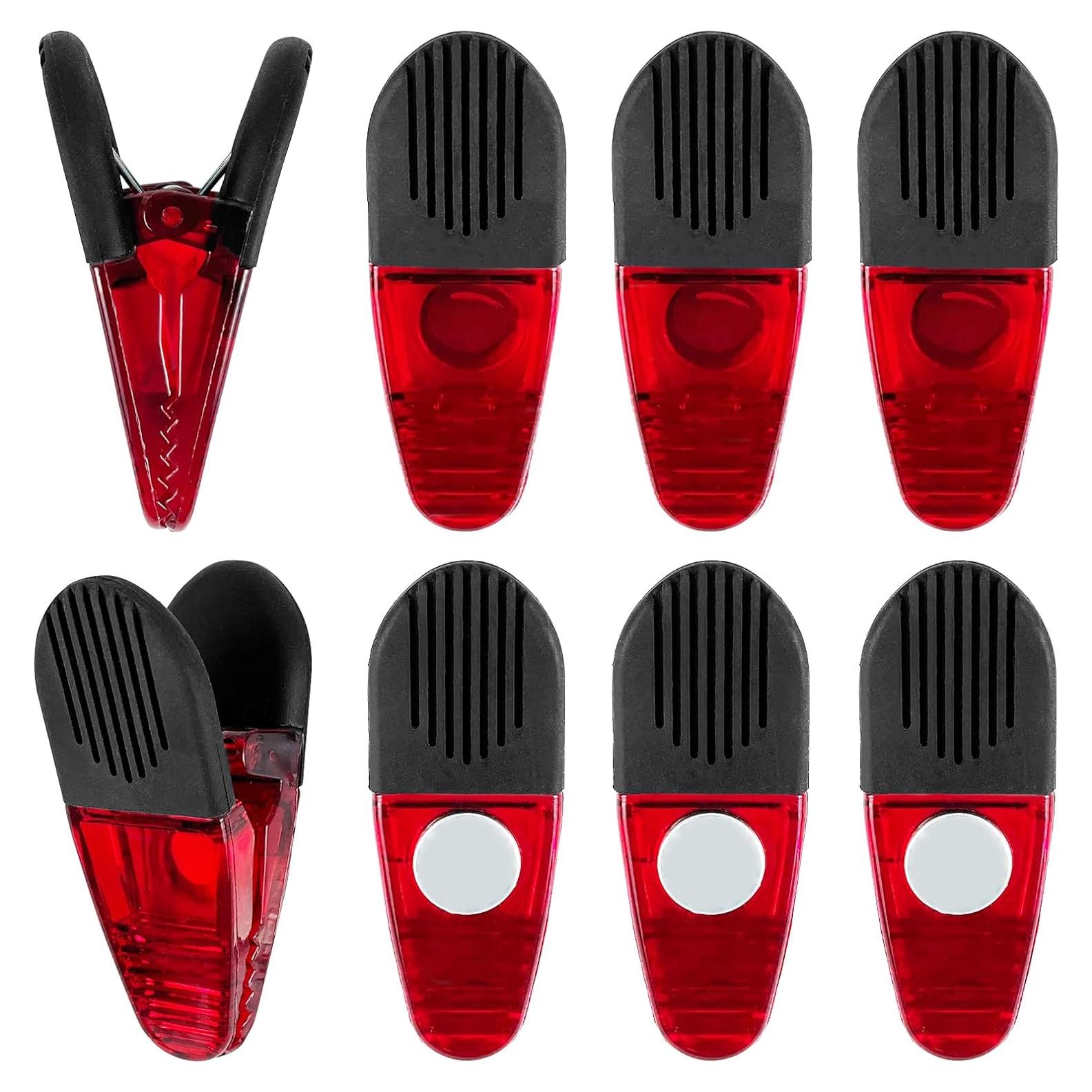 Clip Magnético YIYITOOLS Rojo Paquete de 8 para Alimentos