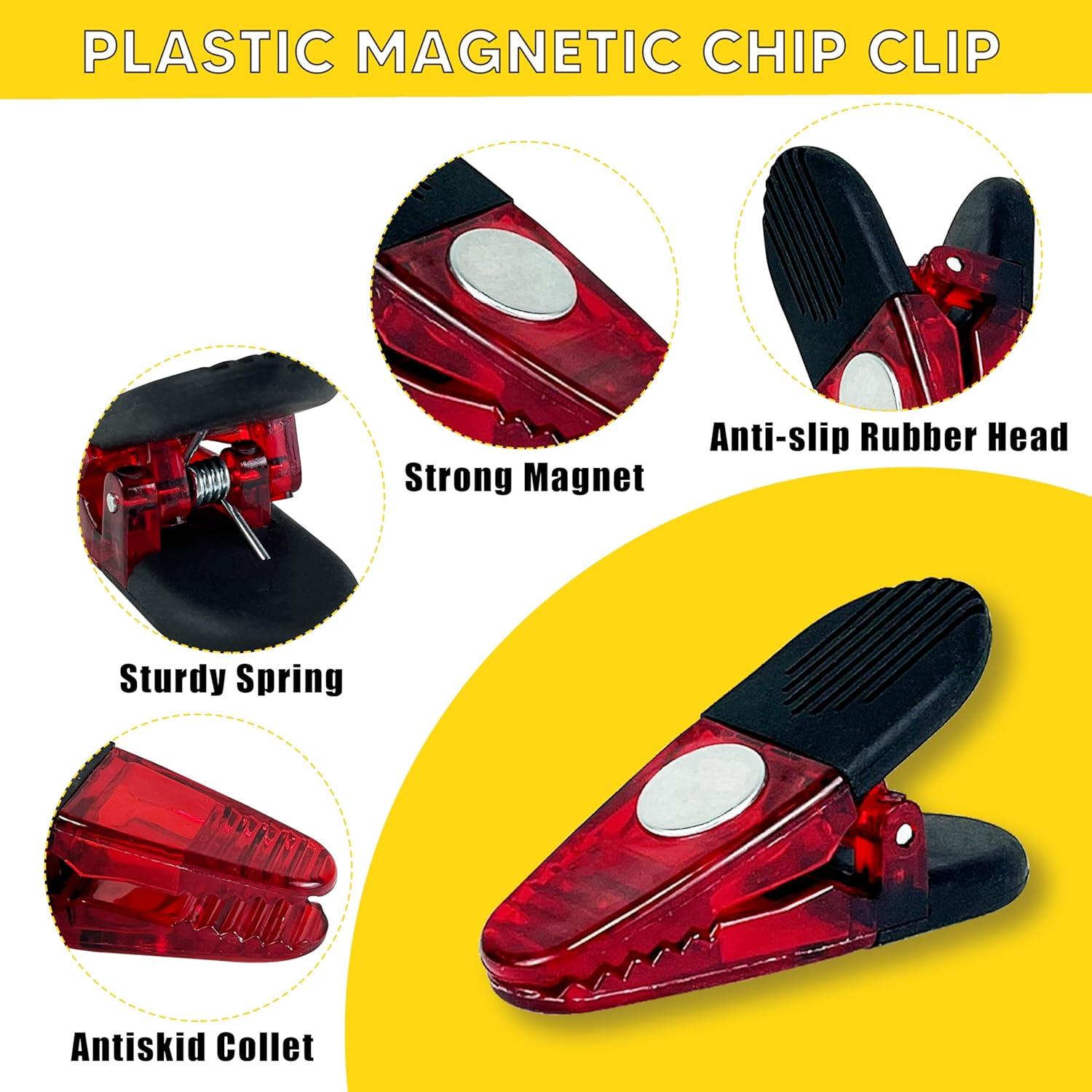Clip Magnético YIYITOOLS Rojo Paquete de 8 para Alimentos