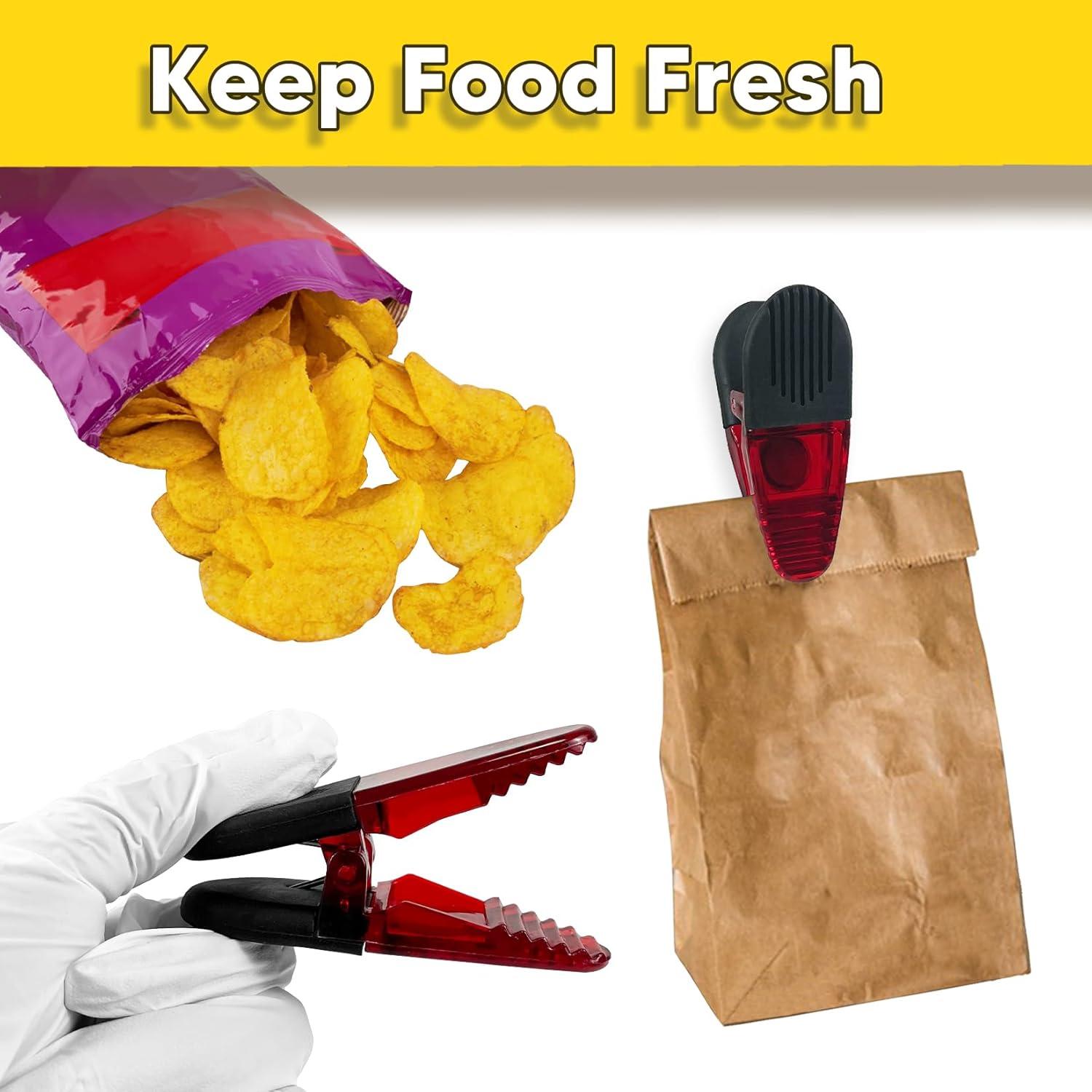 Clip Magnético YIYITOOLS Rojo Paquete de 8 para Alimentos