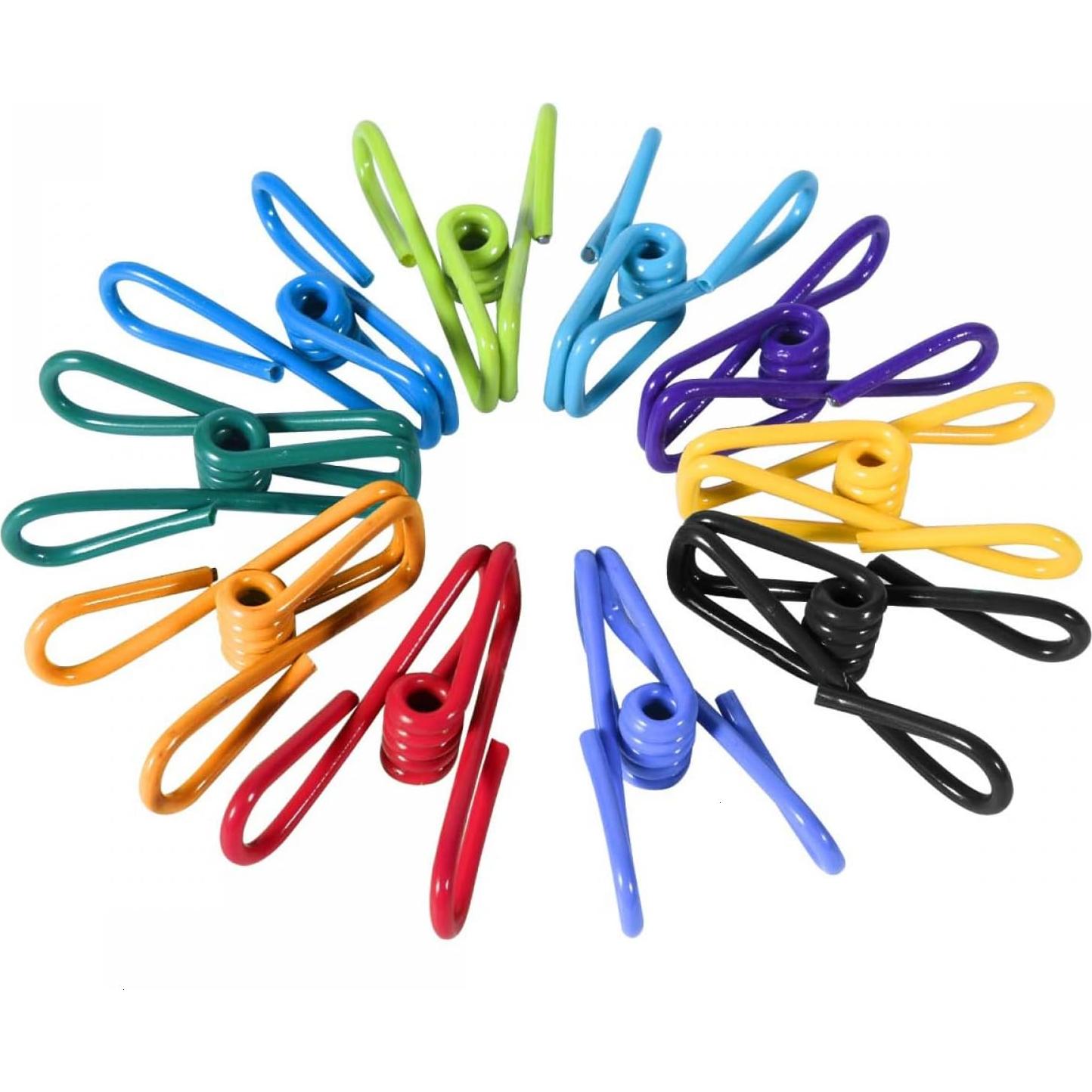 50 Clips de Colores Aleatorios SenseYo para Comida y Manualidades