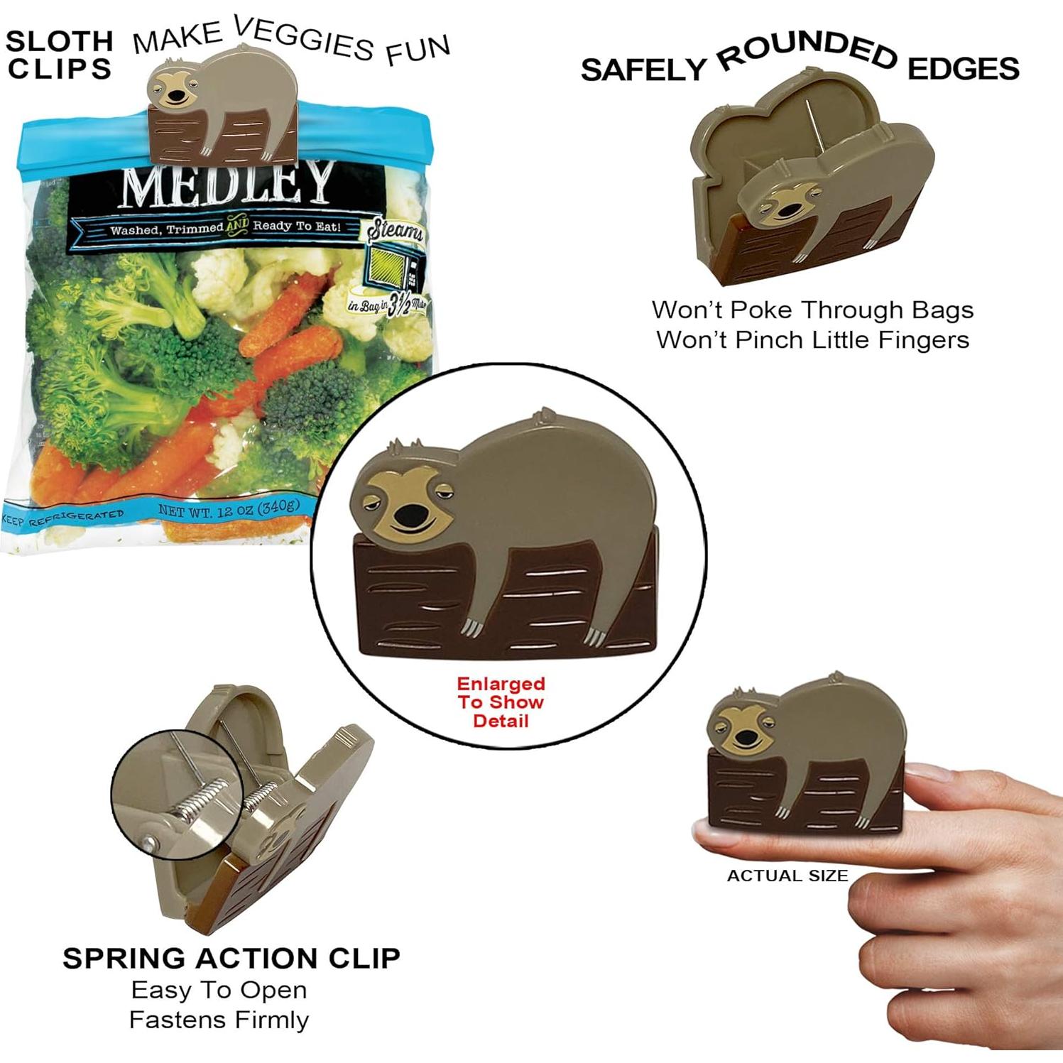 Clips para bolsas de alimentos Brothers Bench, 6 pz perezoso