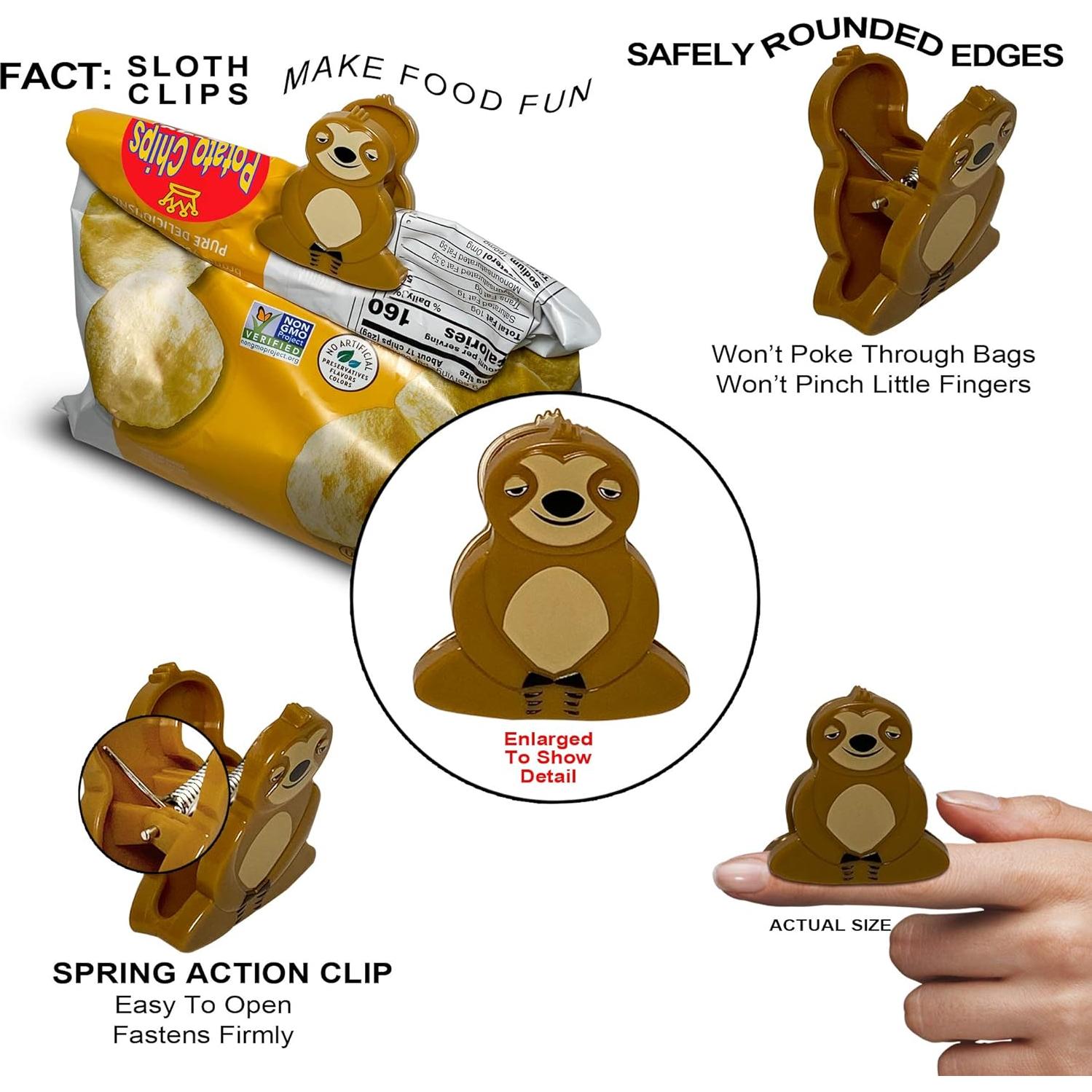 Clips para bolsas de alimentos Brothers Bench, 6 pz perezoso