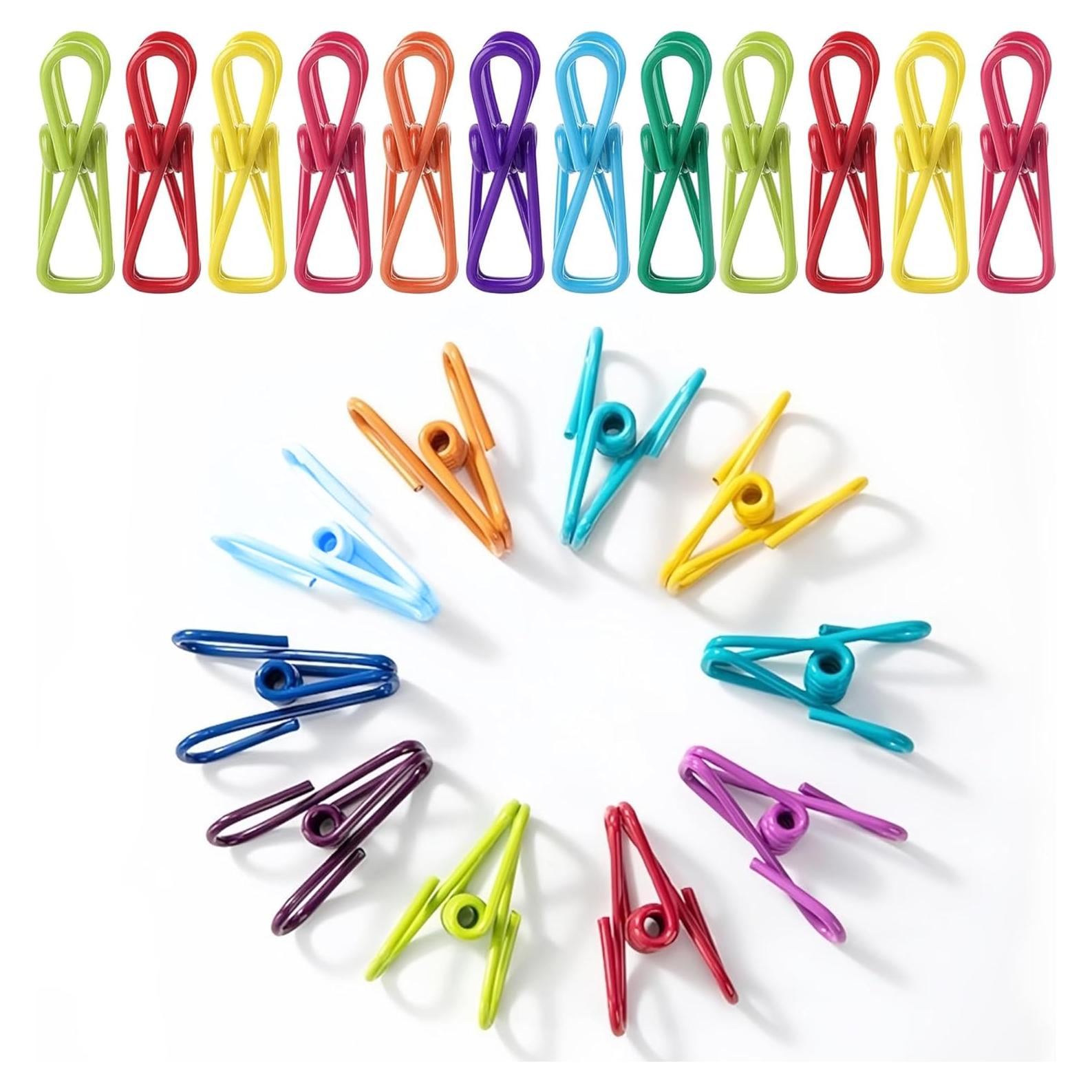 45 Clips de Metal Multicolores 5 cm Windran Impermeables