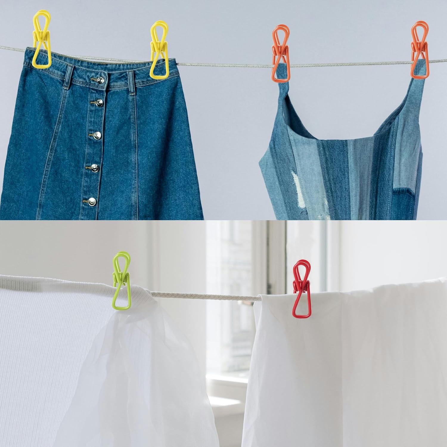 45 Clips de Metal Multicolores 5 cm Windran Impermeables